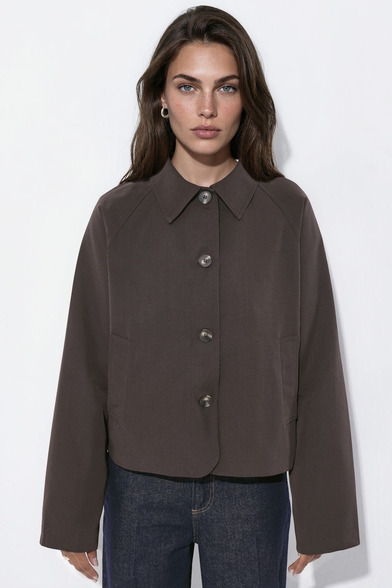 Buttoned Jacket with Plaid Lining 7