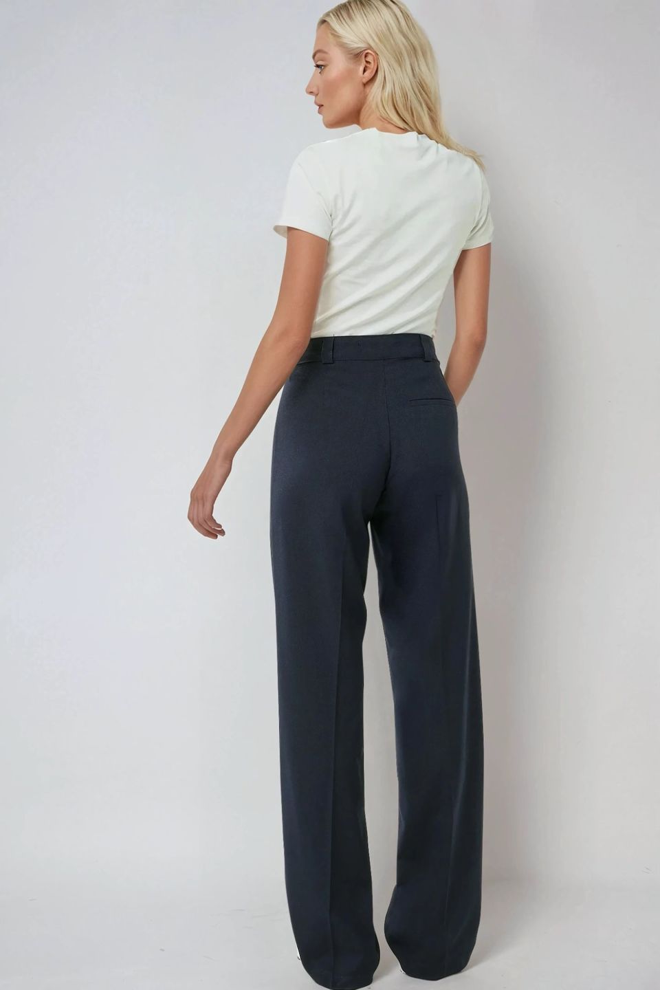 High Waist Straight Leg Pants