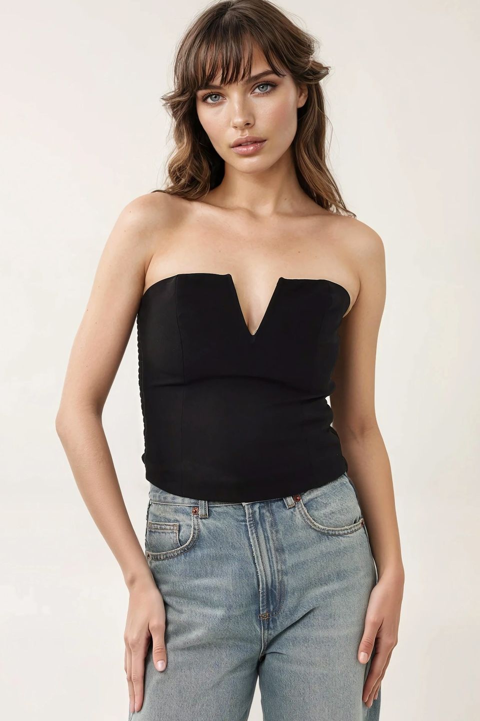Strapless Fitted Top
