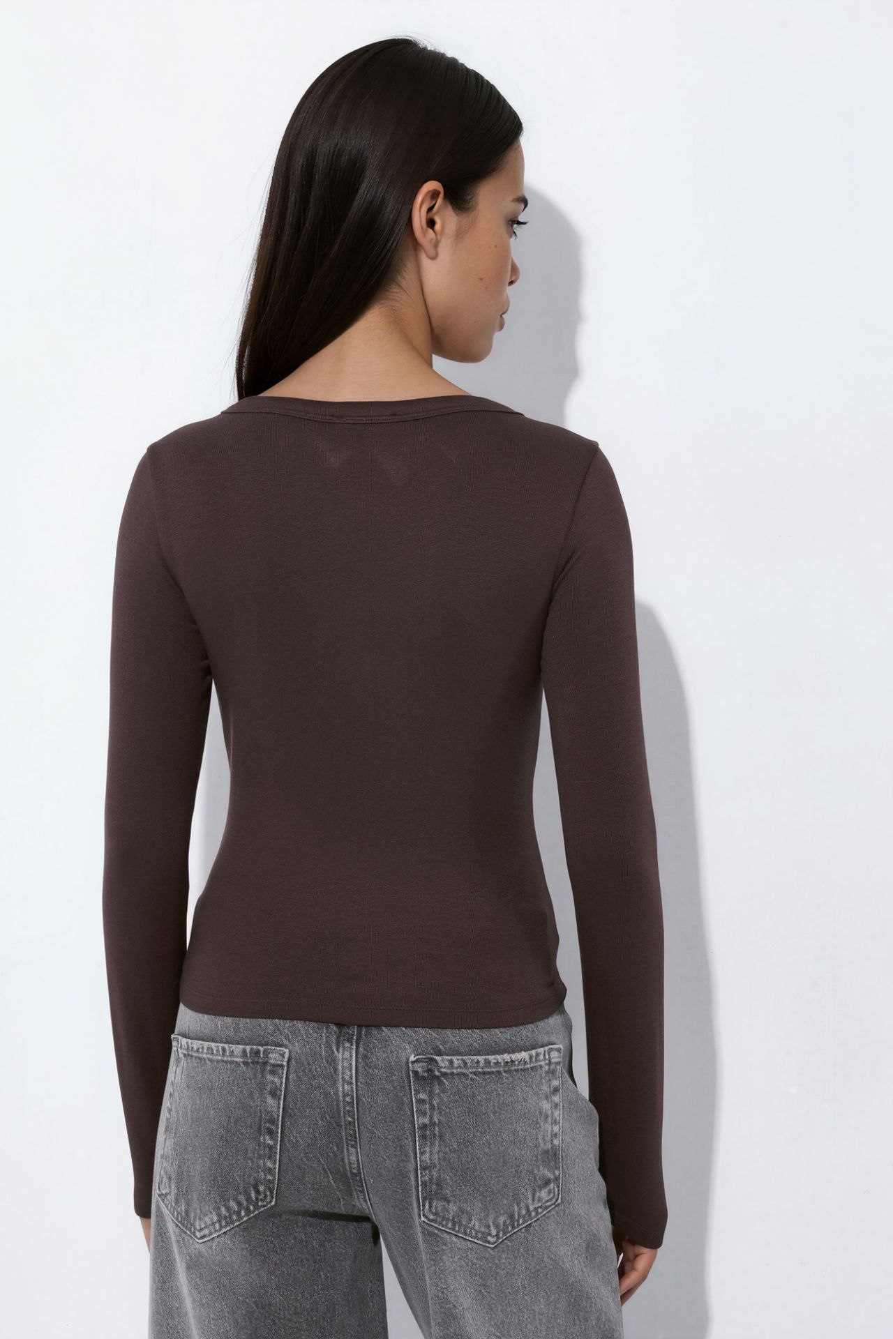 Knit Top with Full Front Snap Buttons 4