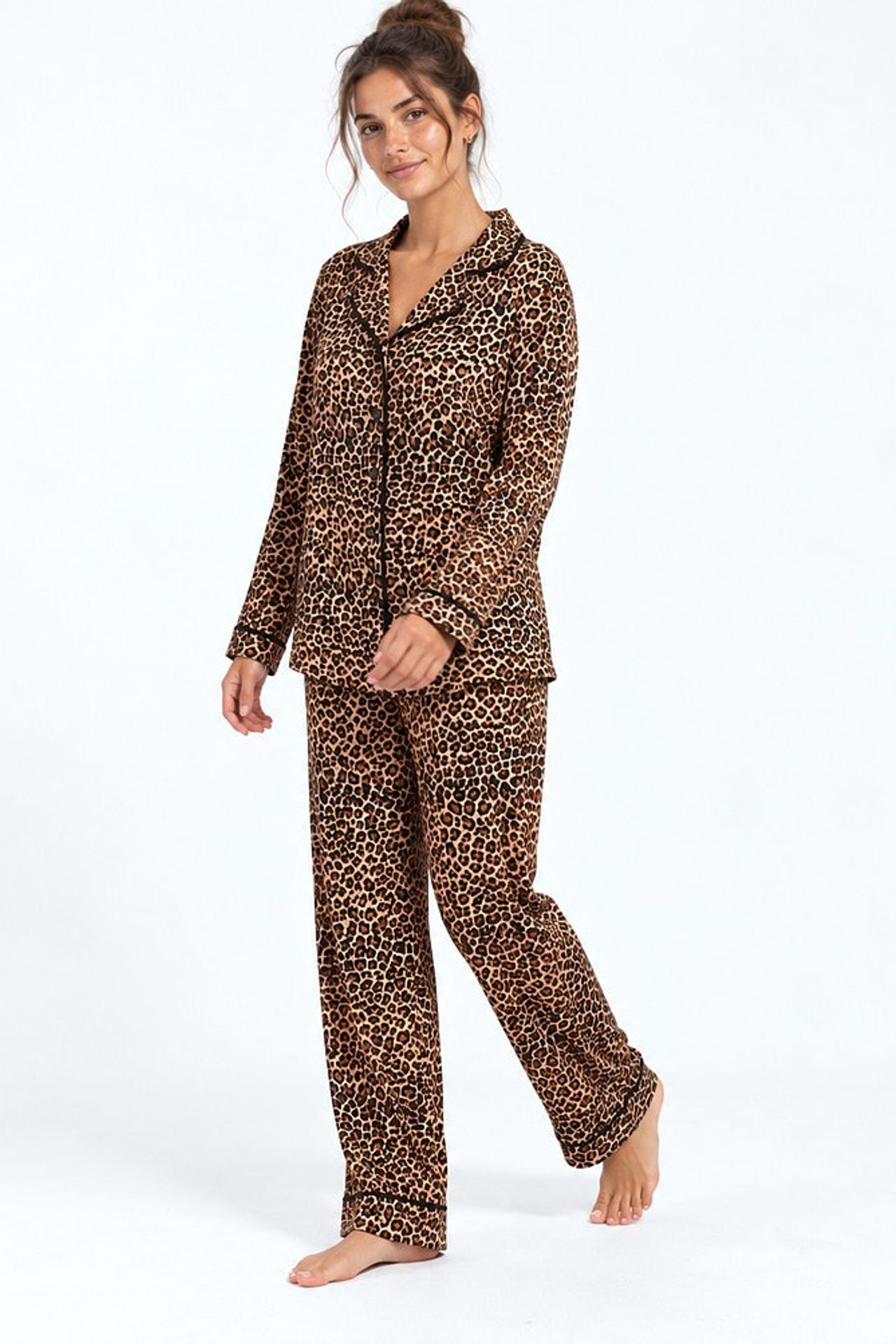 Leopar Desenli Pijama Takımı 3