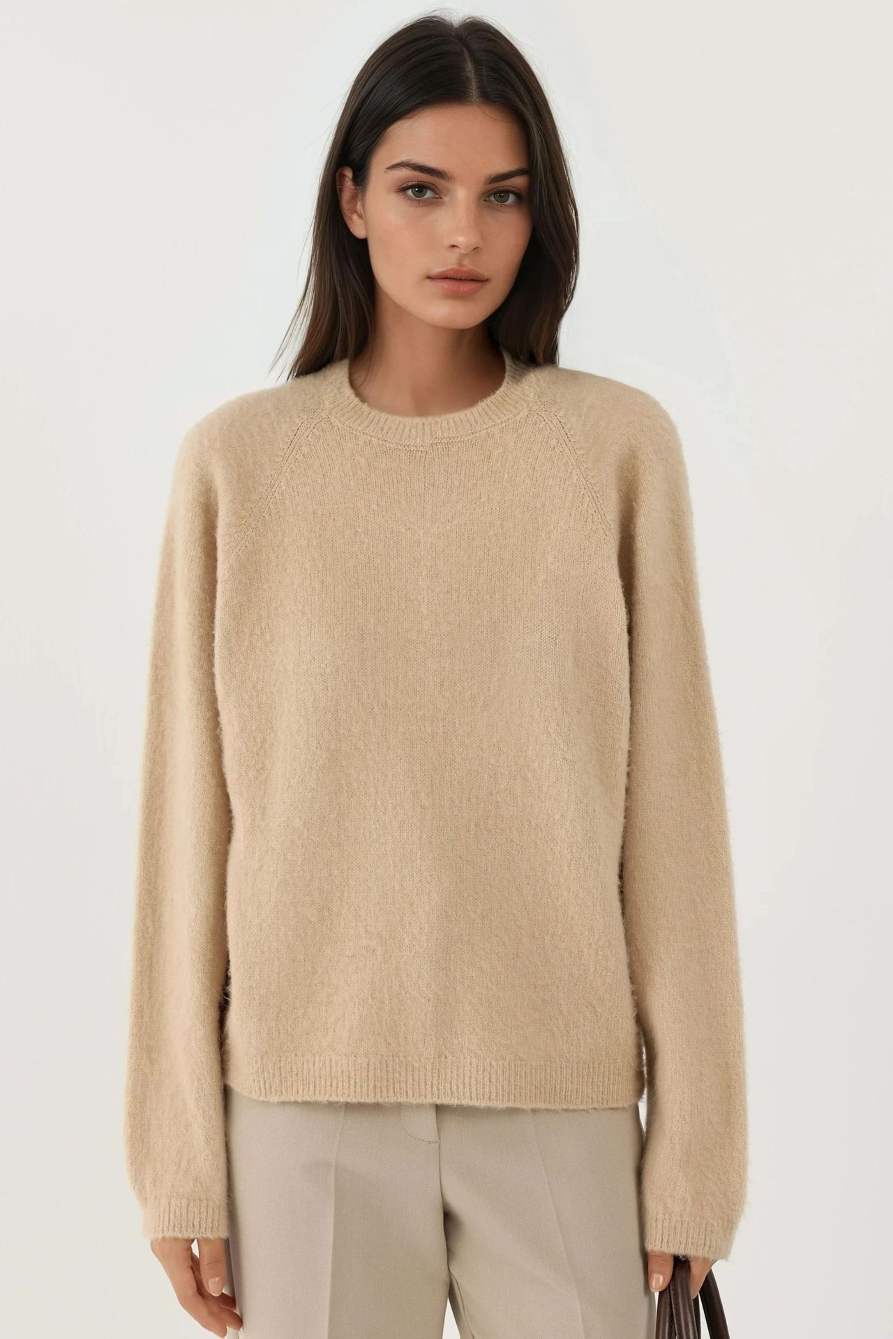 Soft Textured Crew Neck Basic Sweater 6