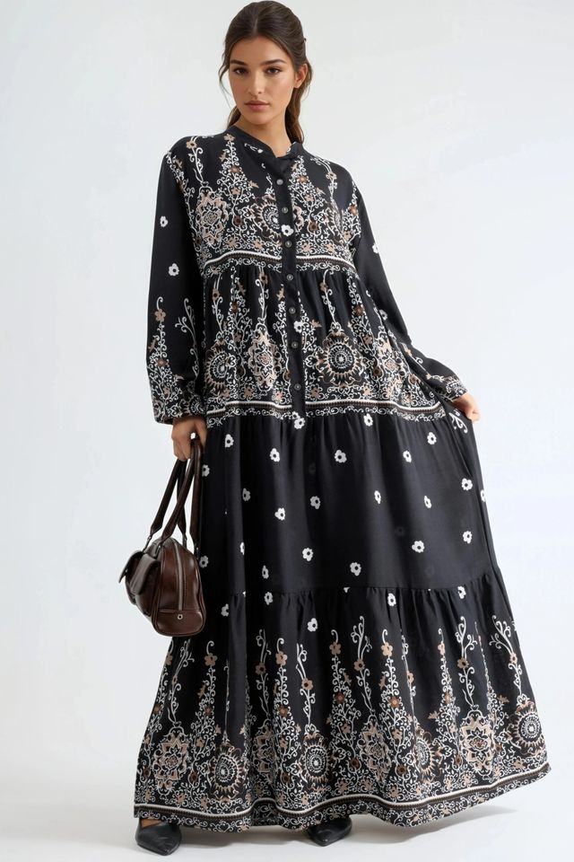 Floral Viscose Maxi Dress