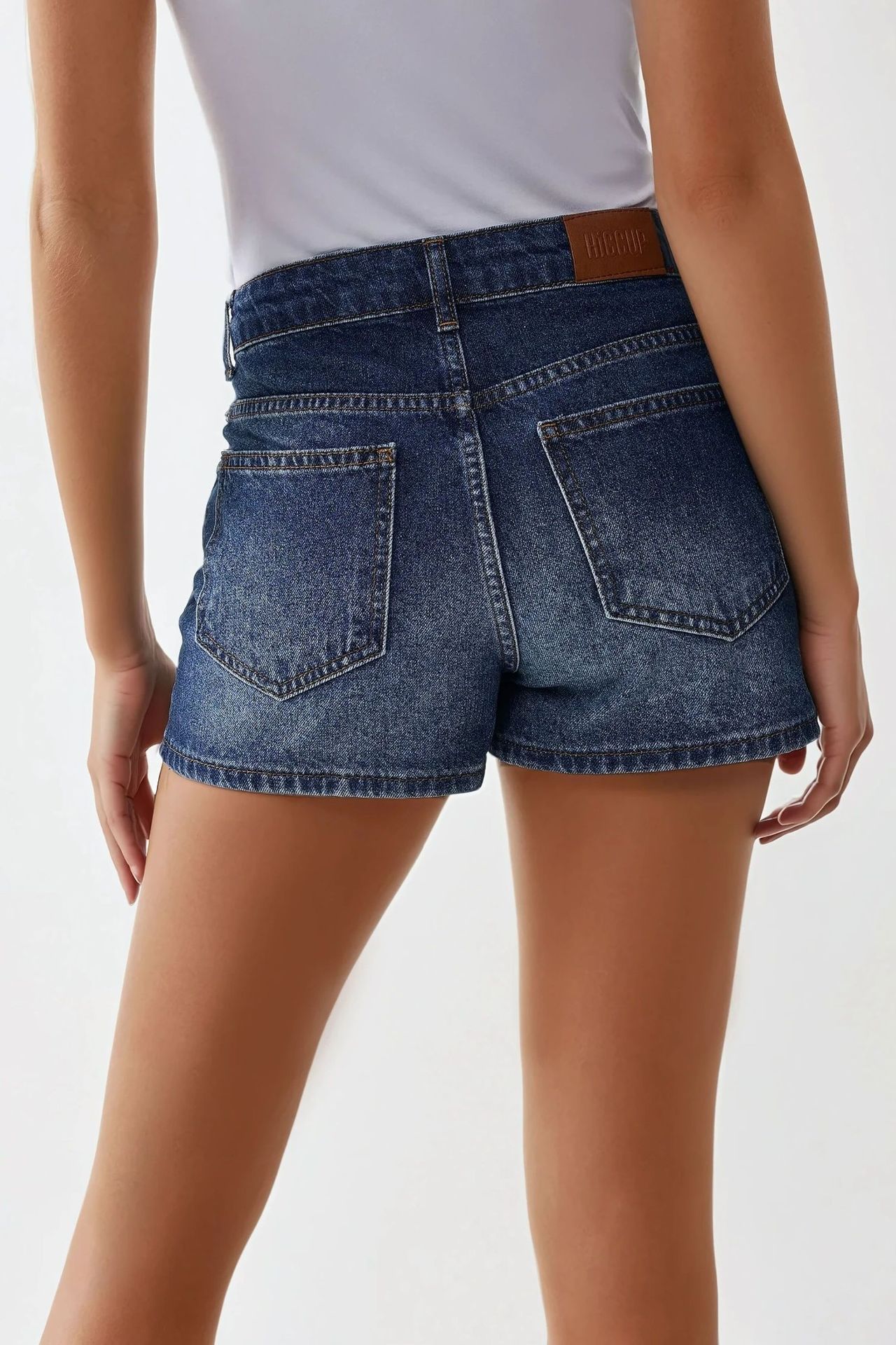 High Waist Destroyed Denim Shorts