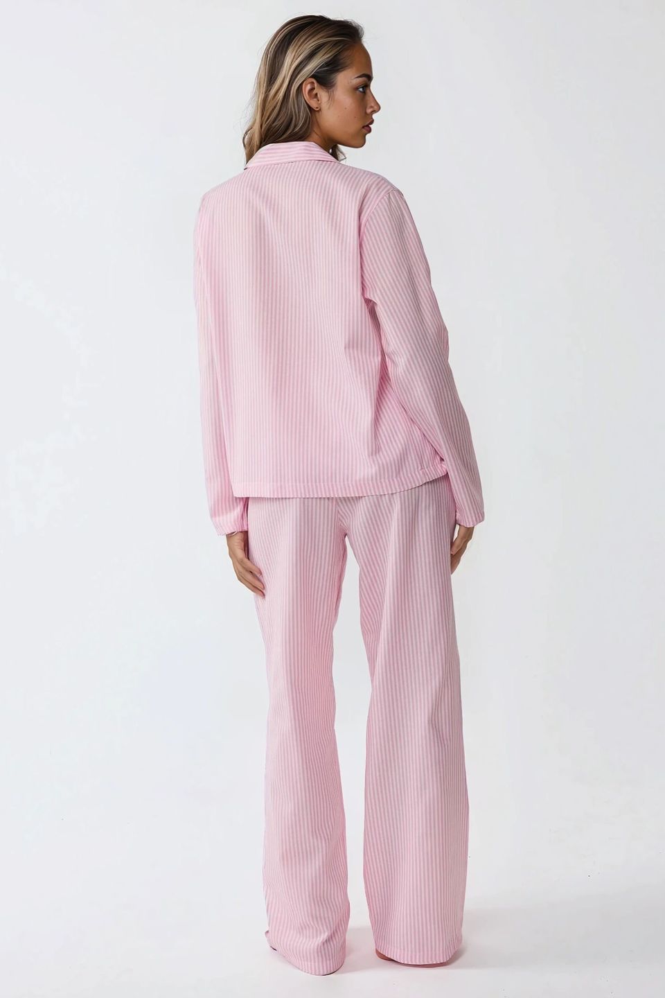 Striped Cotton Pajama Set 