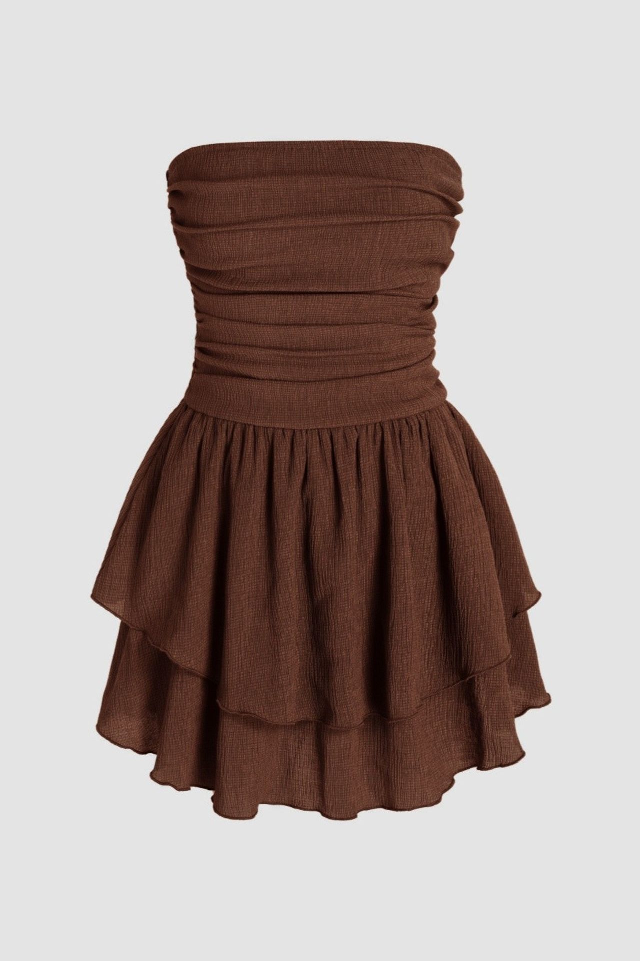 Strapless Ruffle Mini Dress 1