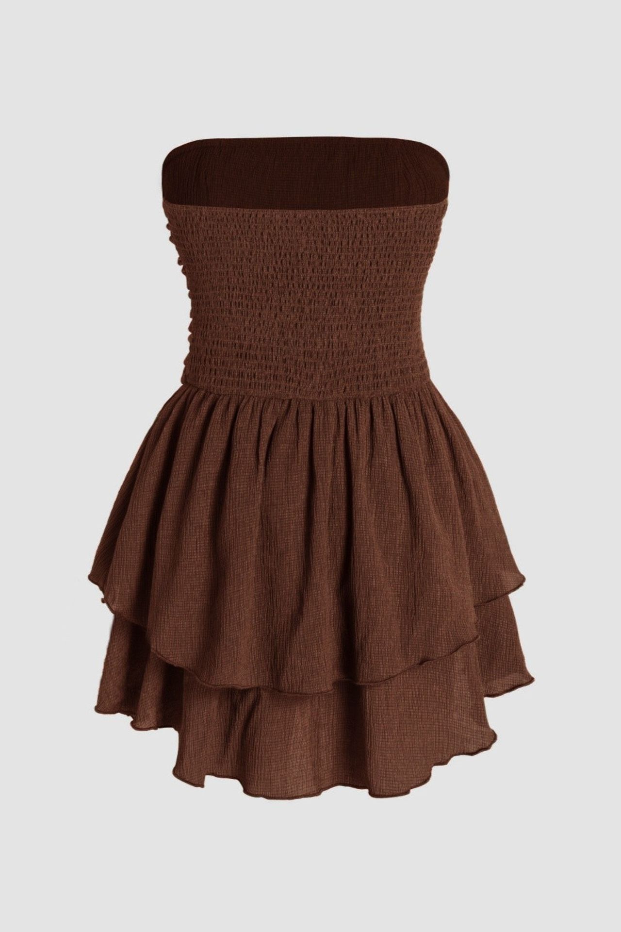 Strapless Ruffle Mini Dress 4