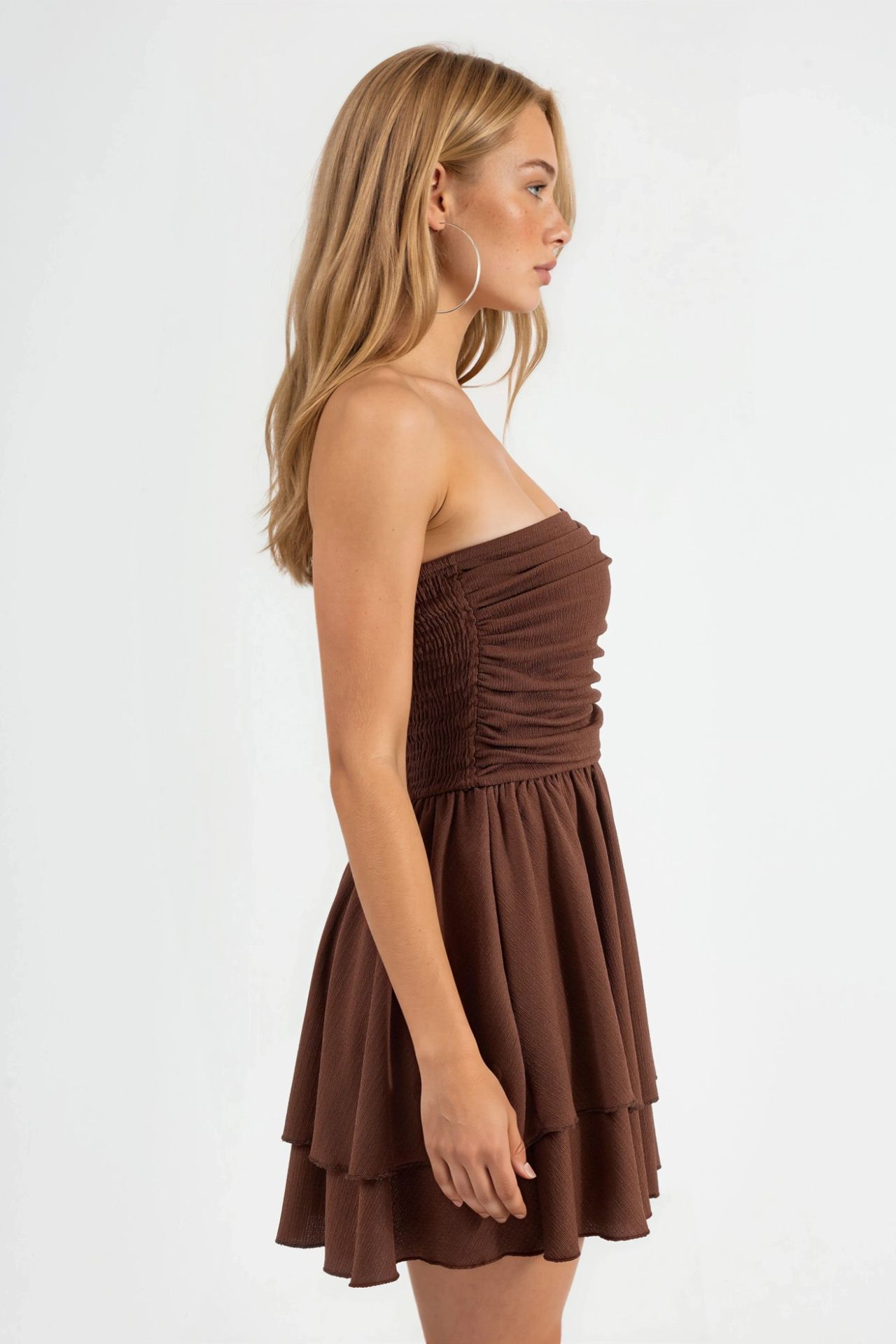 Strapless Ruffle Mini Dress 3