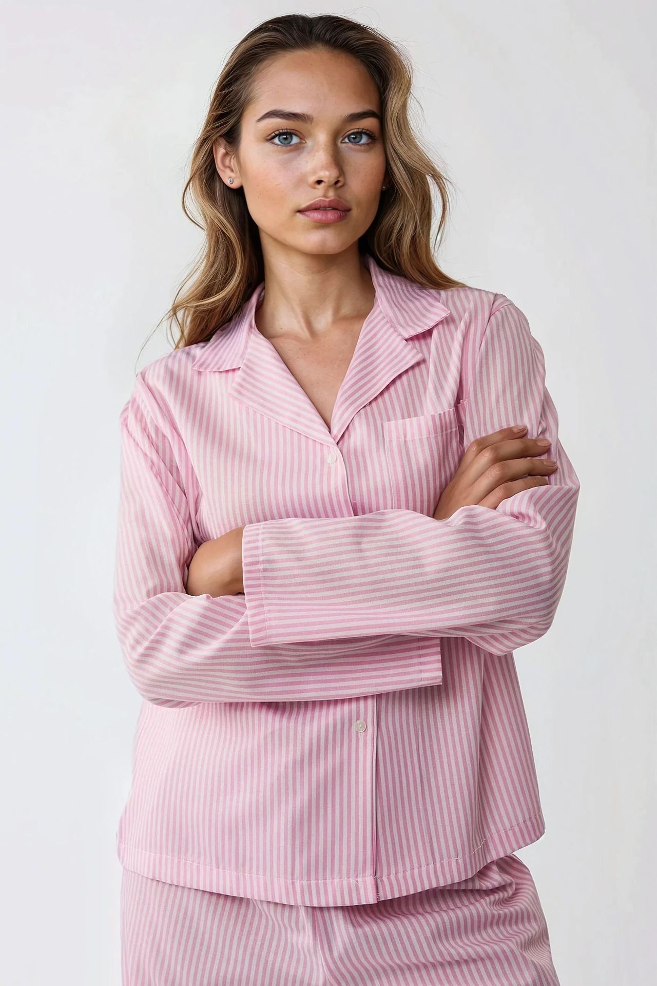 Striped Cotton Pajama Set 