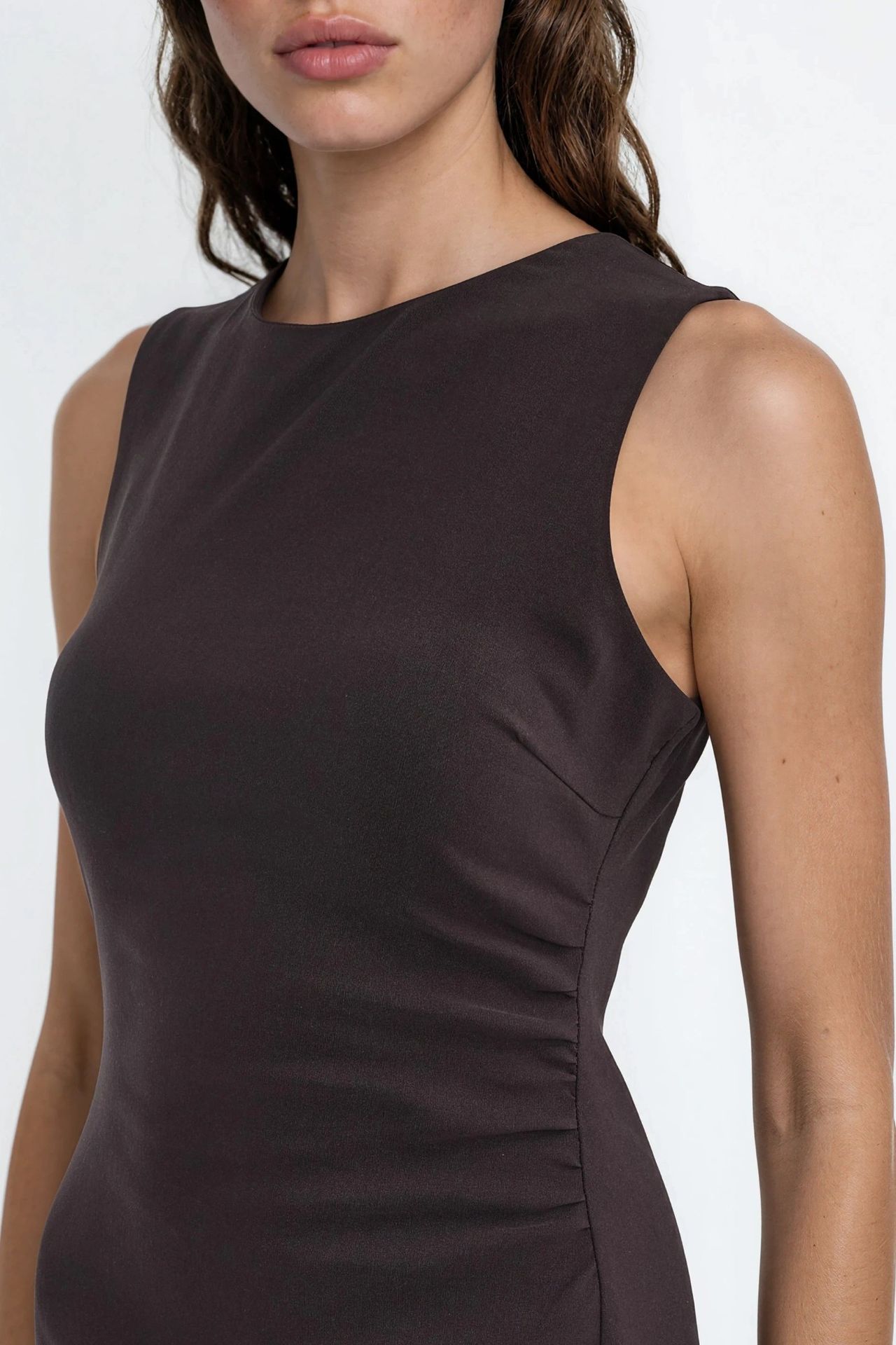 Sleeveless Bengaline Midi Dress 6