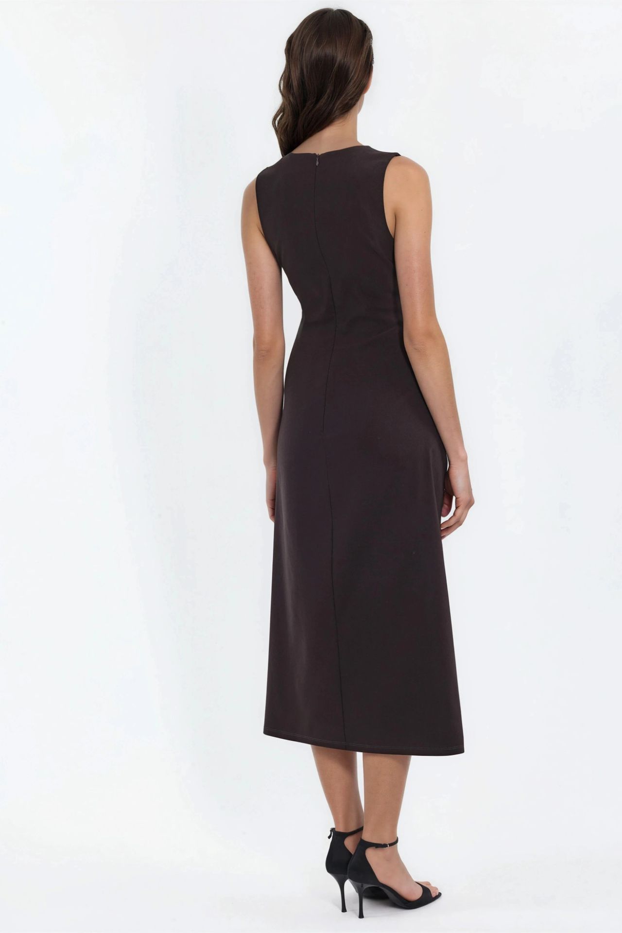 Sleeveless Bengaline Midi Dress 3