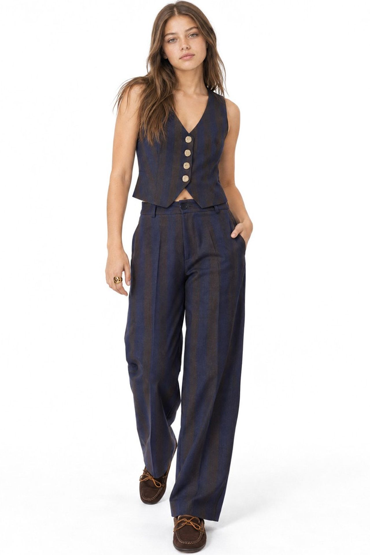 Striped Straight Leg Pants 3