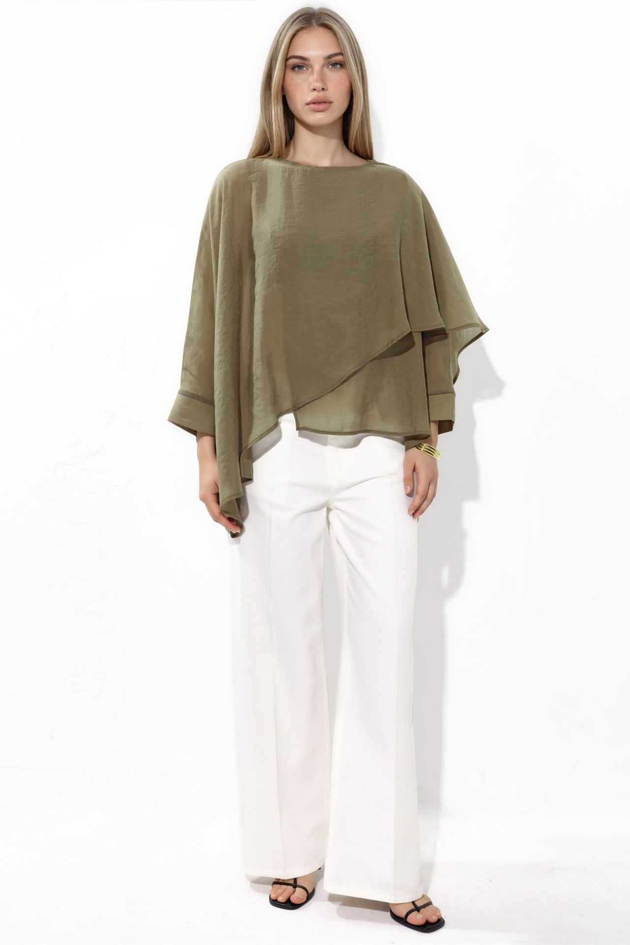 Oversized Lightweight Flowy Woven Blouse 5