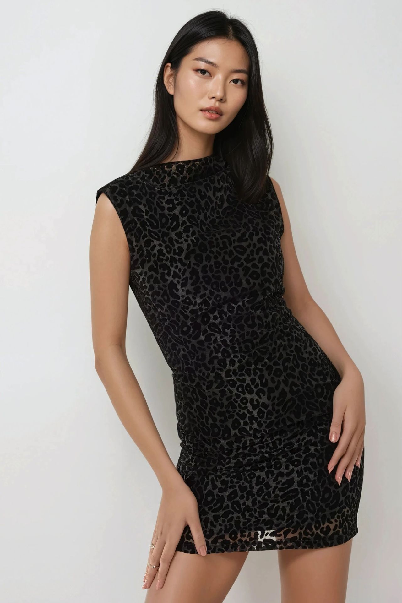 Leopard Print Bodycon Mini Dress 