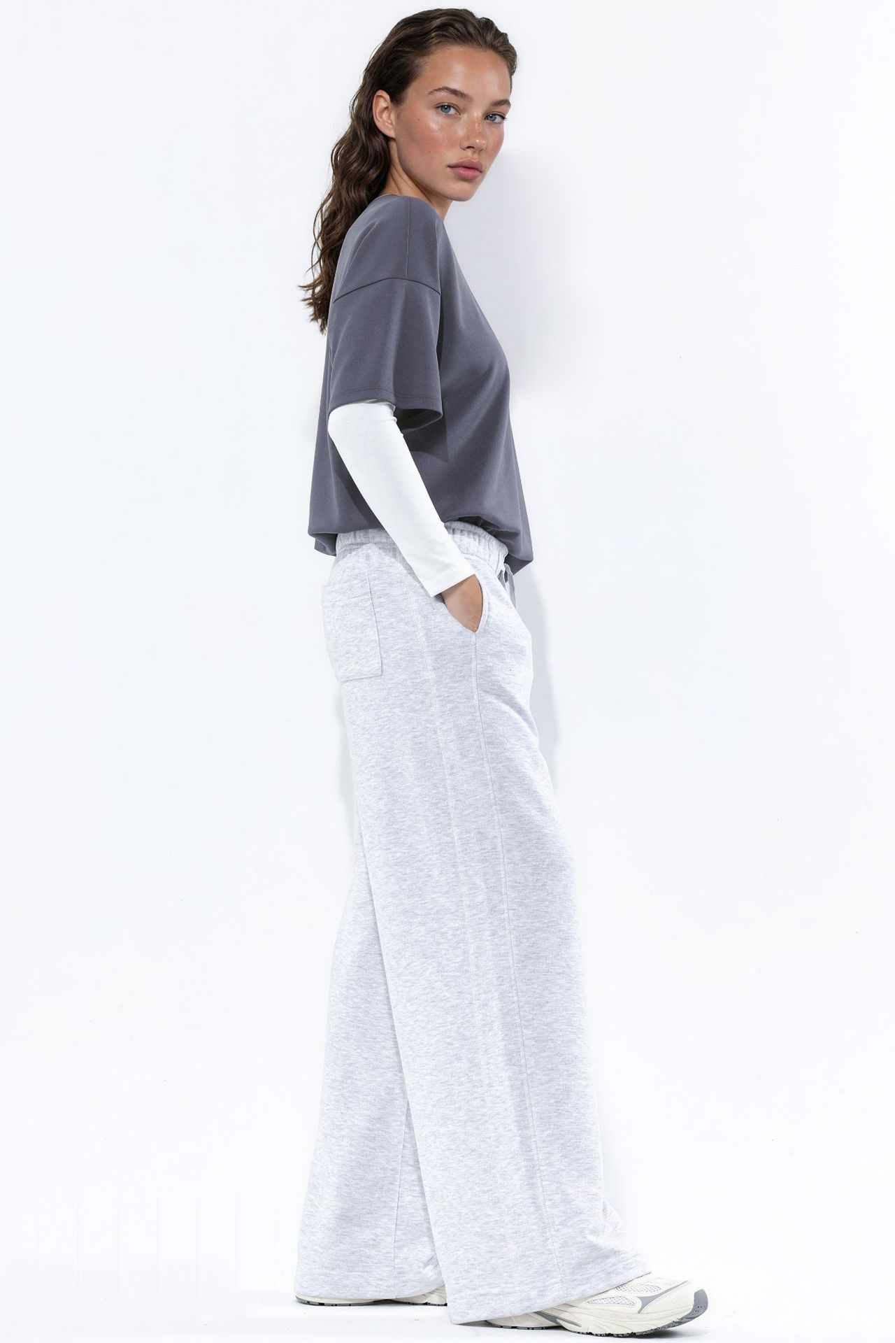 Cotton Blend Straight Leg Pants 5