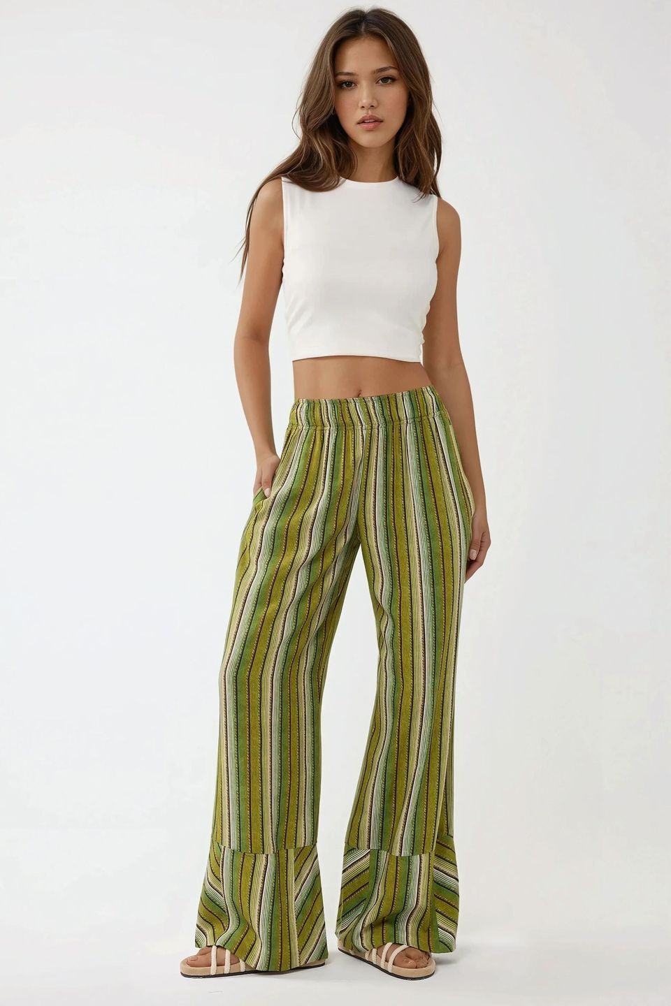 Wide Leg Printed Relax Pants