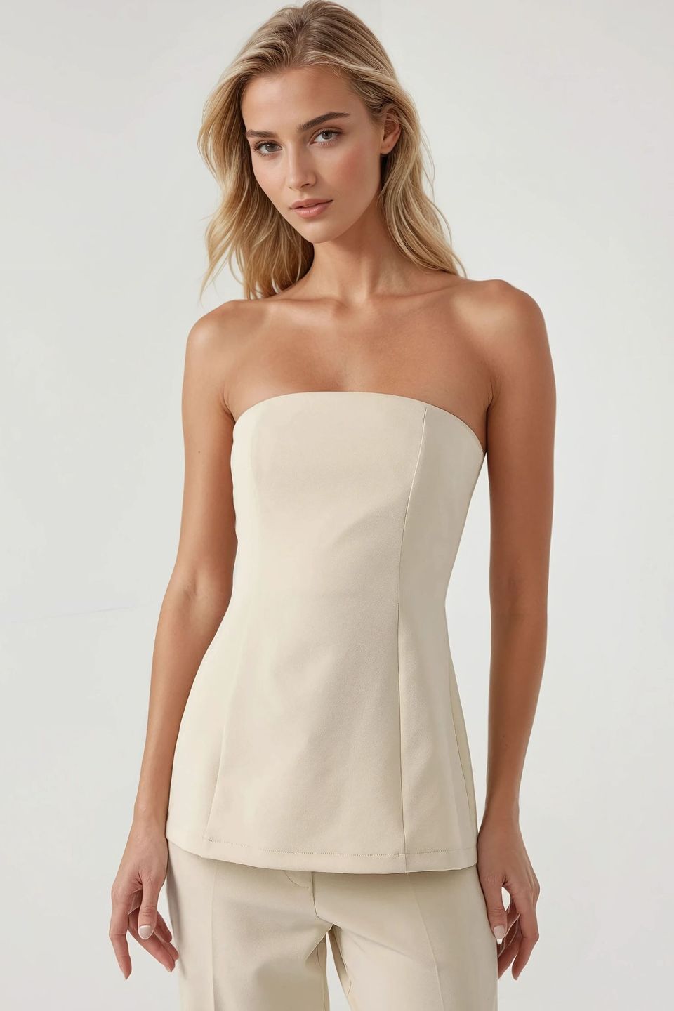 Strapless Fitted Long Top