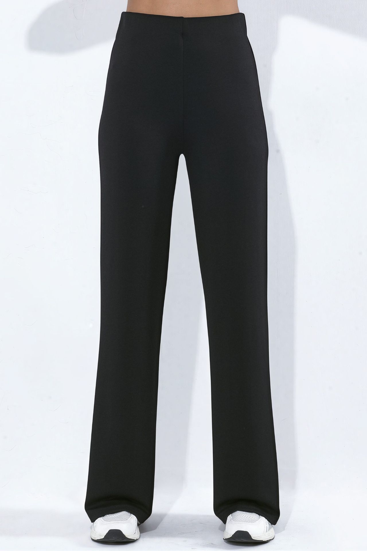 High Waist Straight Modal Touch Trousers