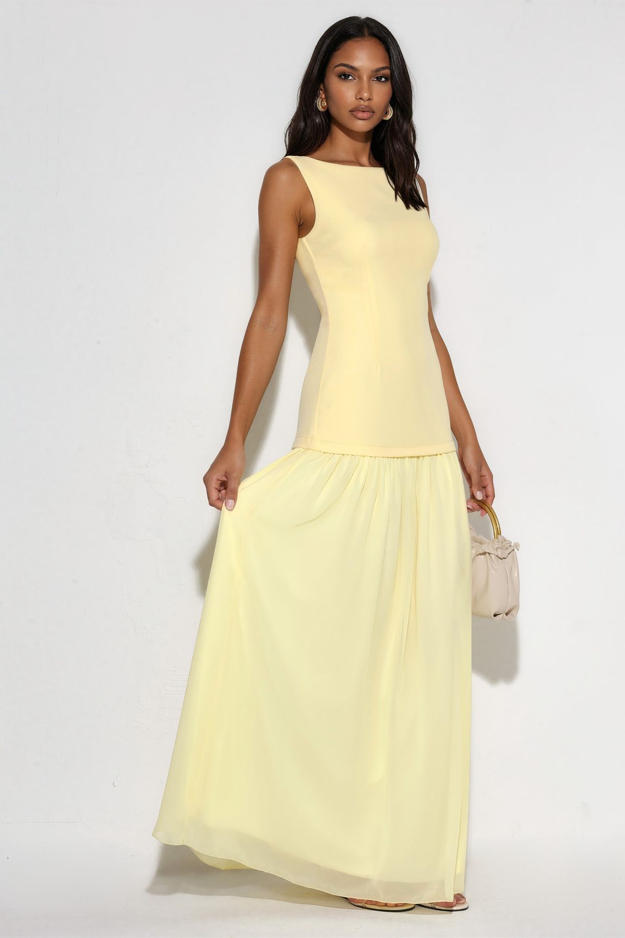 Maxi Dress with Pleated Skirt 5