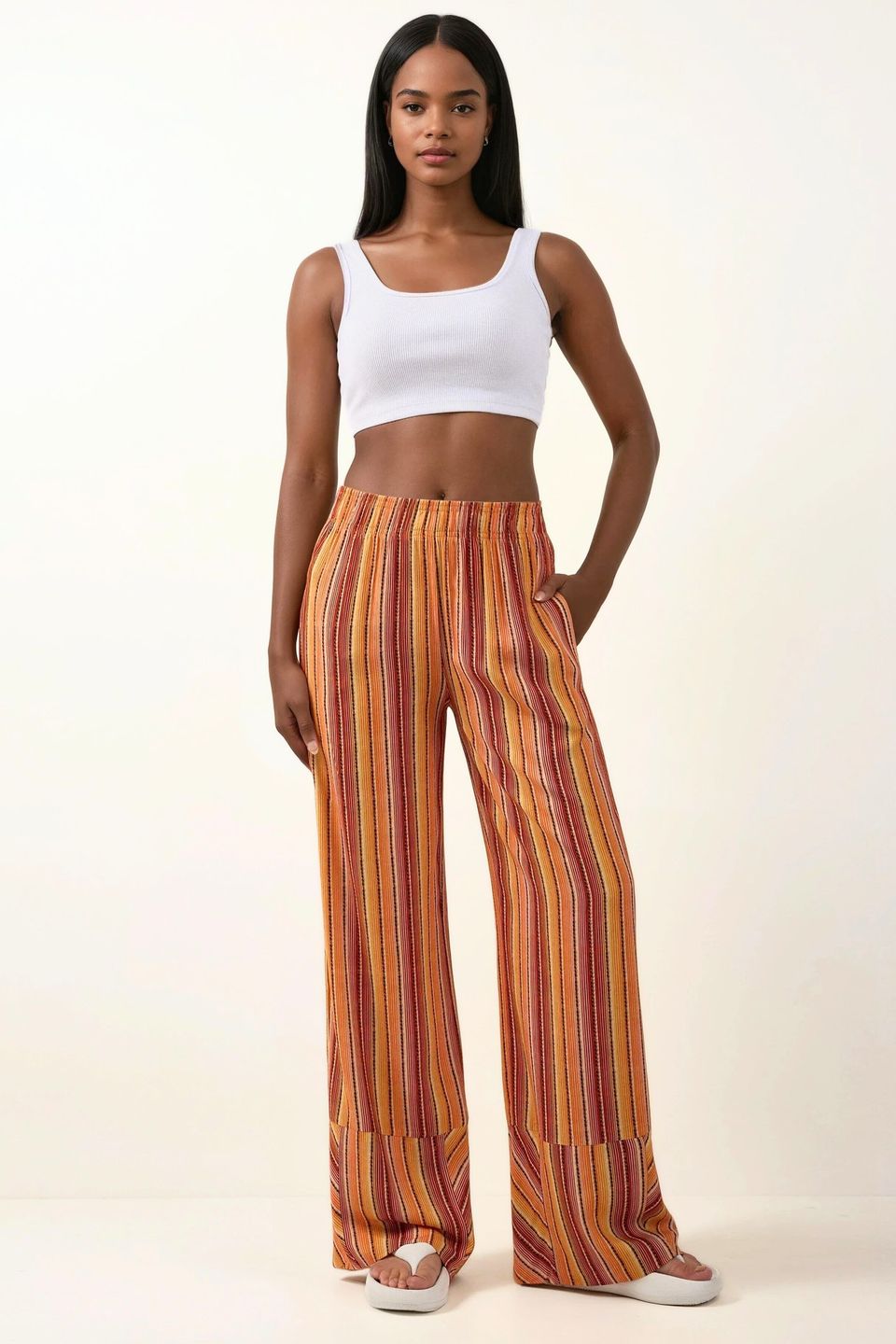 Wide Leg Printed Relax Pants
