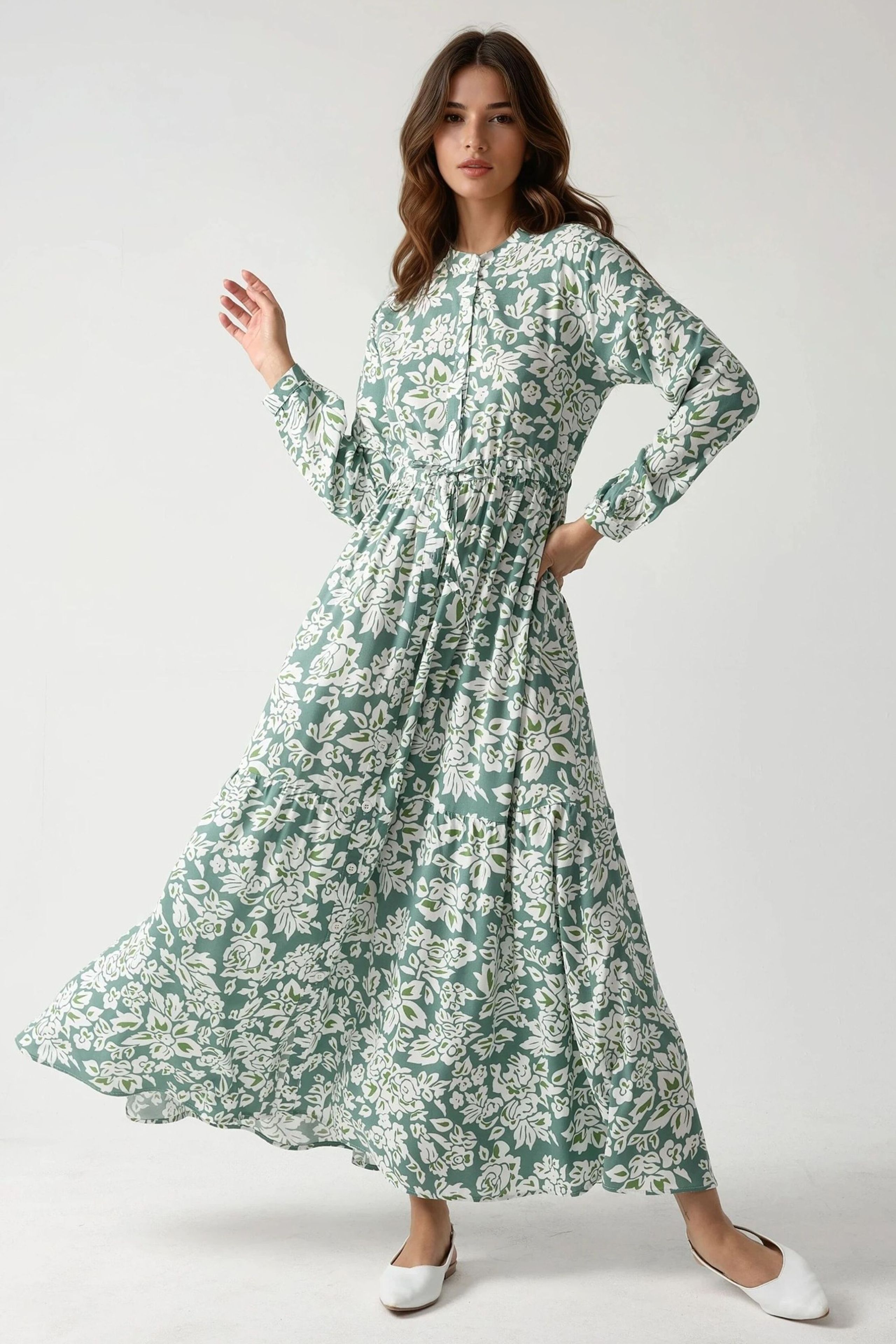 long sleeve eyelet maxi dress Charlotte Eyelet Maxi Dress – Savannah Taylor