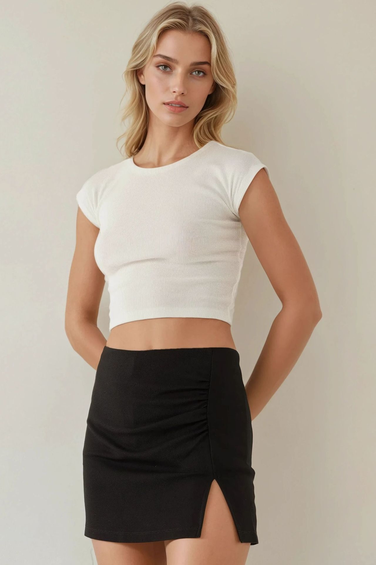Mini Skort with Draped Detail