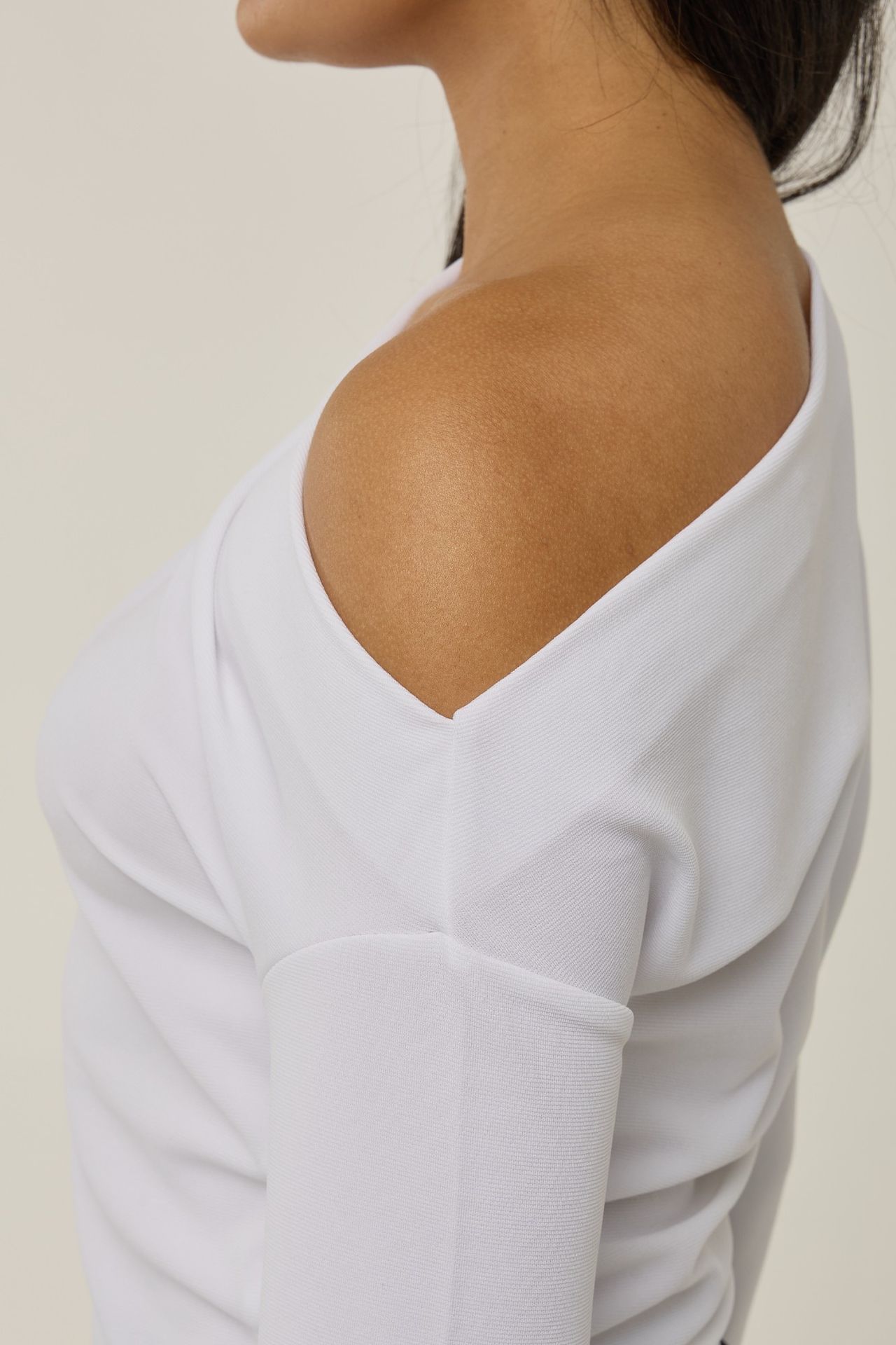 Asymmetrical Neck Draped Blouse