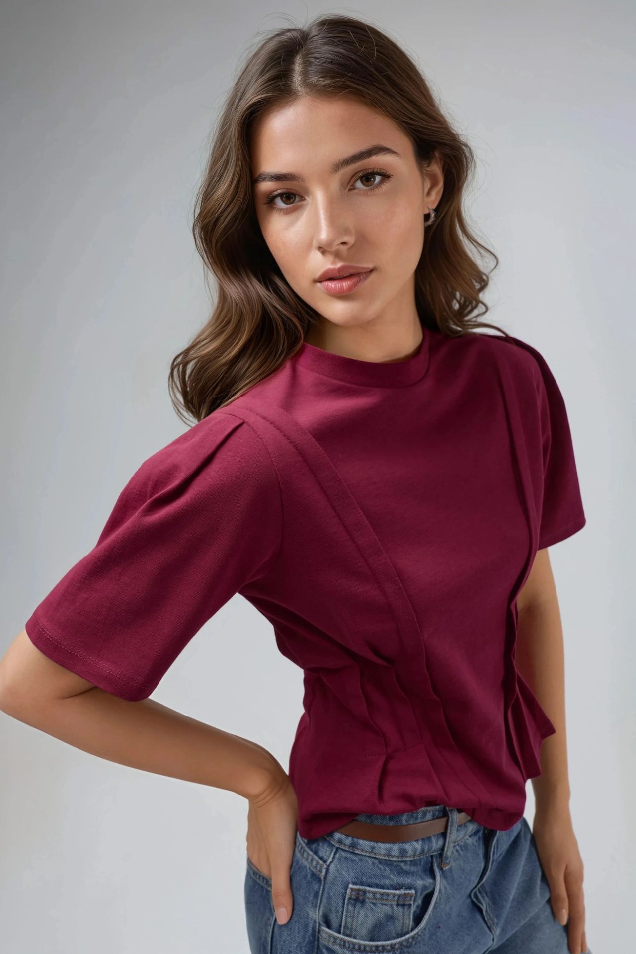 Fitted Crew Neck T-Shirt