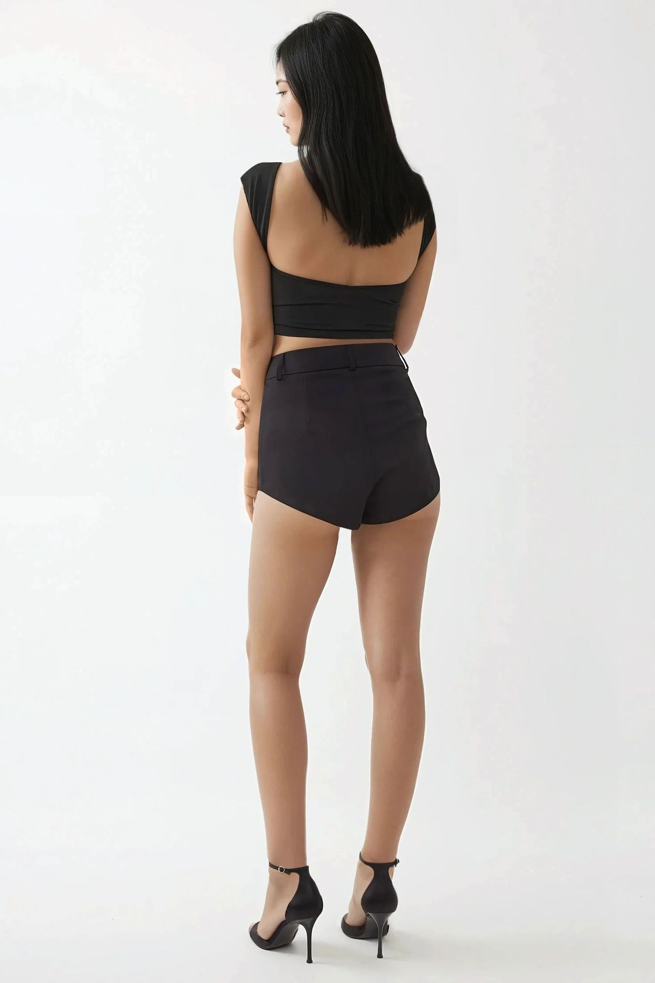 High Waist Straight Leg Shorts