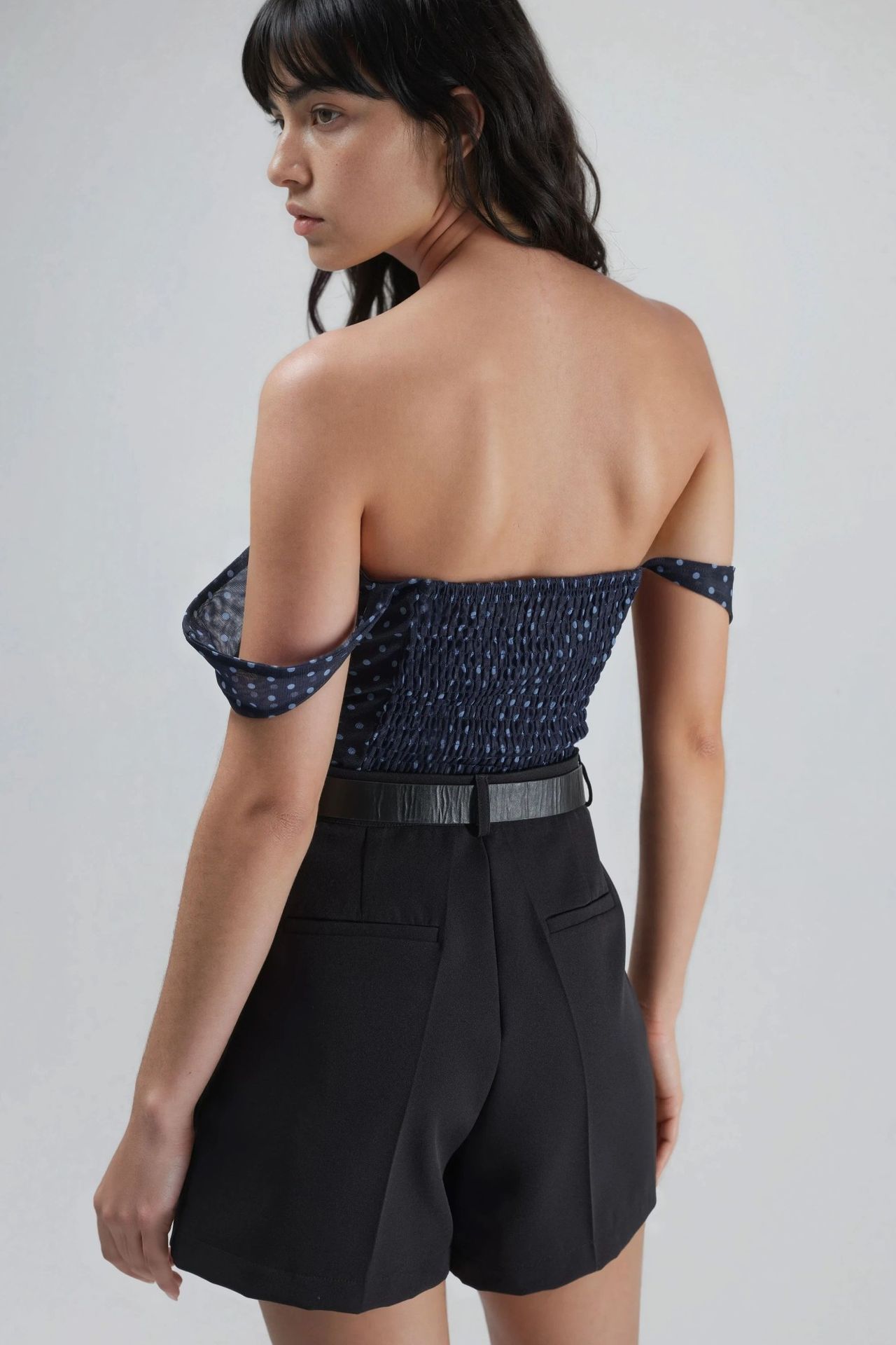 High Waist Wide Leg Mini Shorts 3