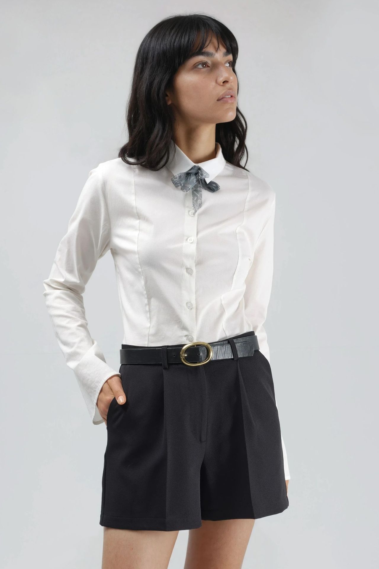 High Waist Wide Leg Mini Shorts 5