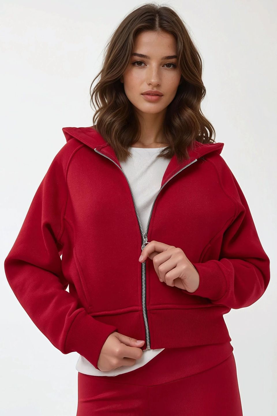 Relaxed Fit Zippered Hoodie