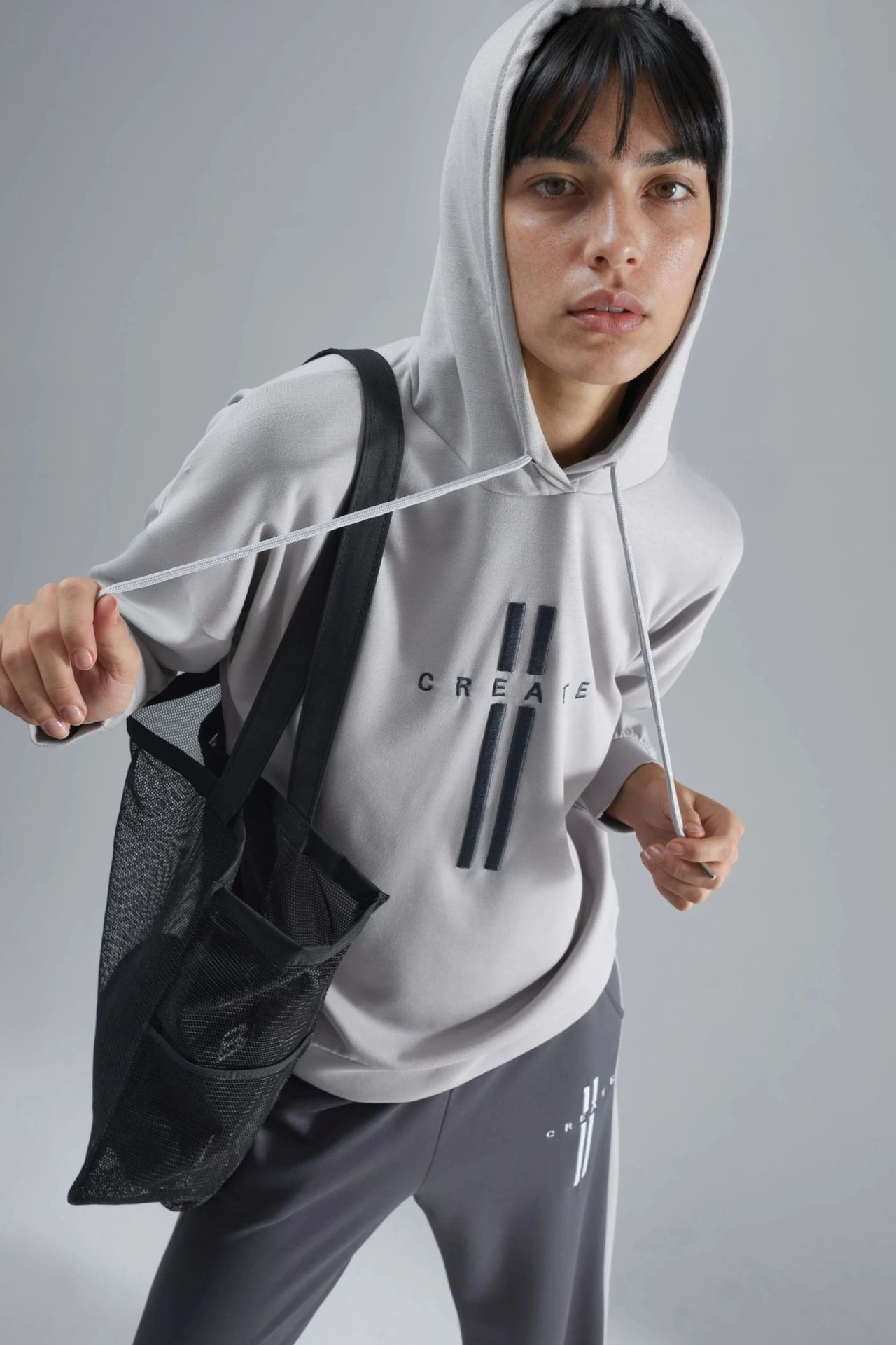 Modal Touch Hooded Sweatshirt & Stripe Detailed Pants Set Bersan Collection