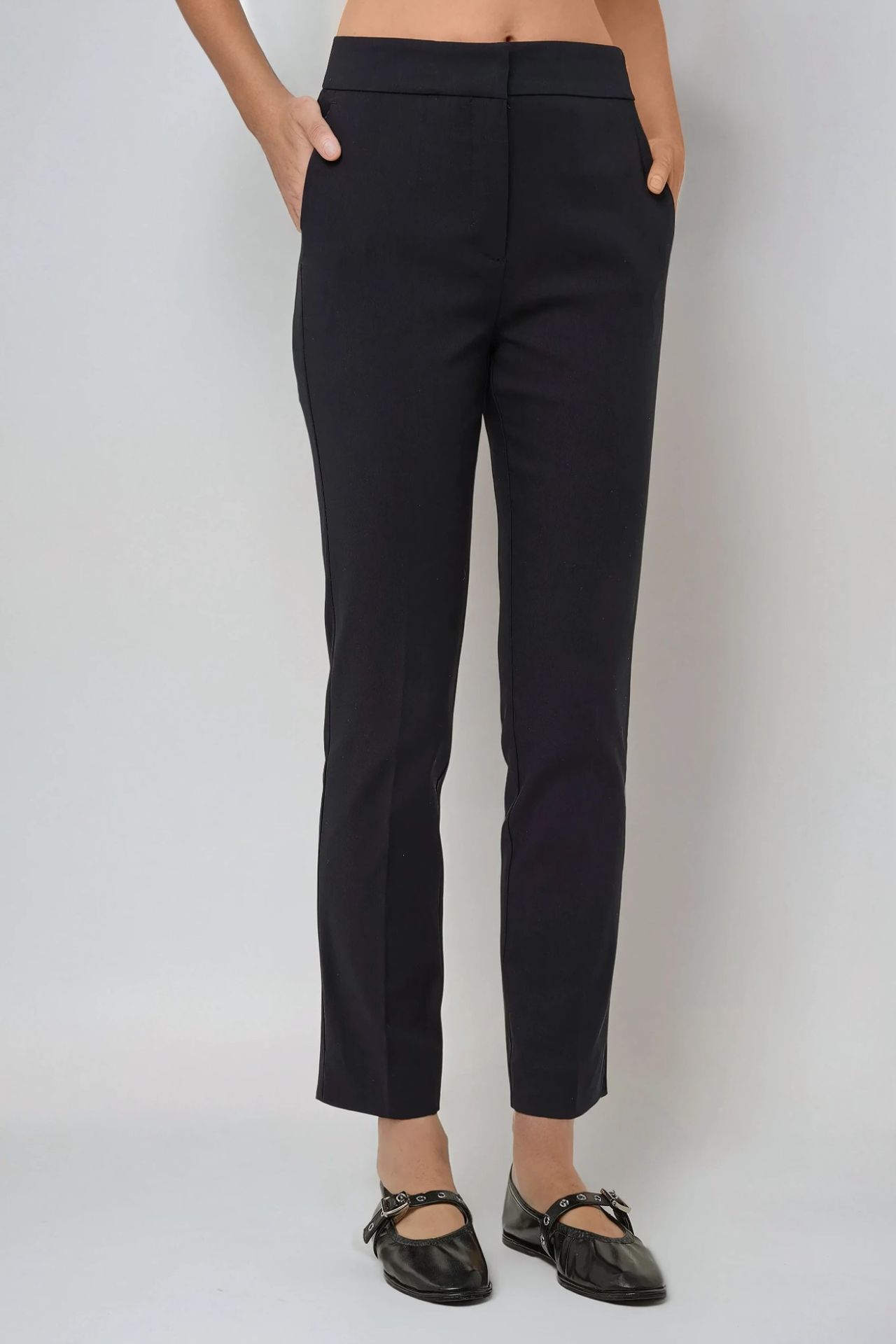 Exclusive Tailored High Waist Cigarette Suit Pants