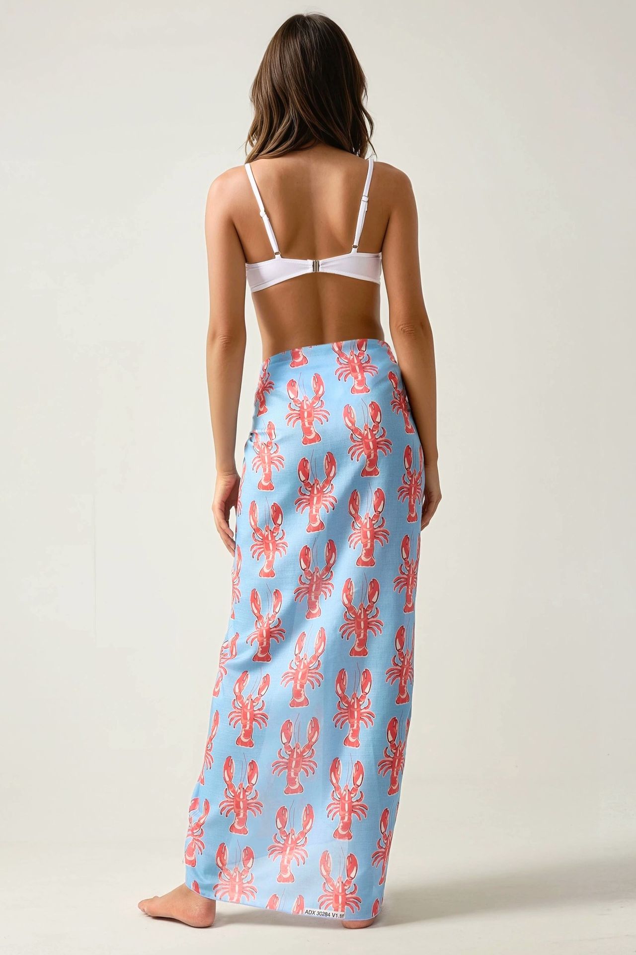 Long Printed Beach Cover-Up
