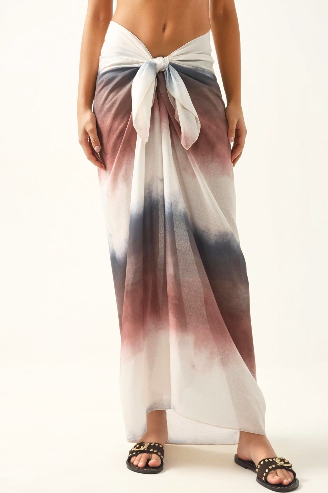 Long Printed Beach Cover-Up