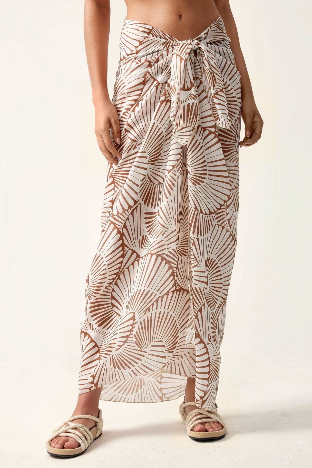Long Printed Beach Cover-Up