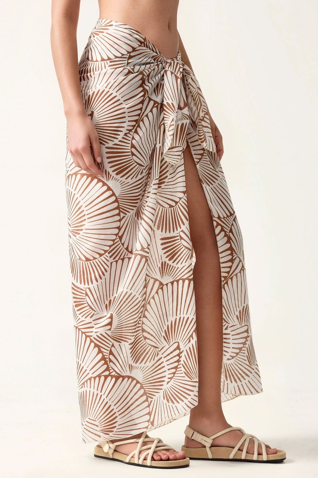 Long Printed Beach Cover-Up