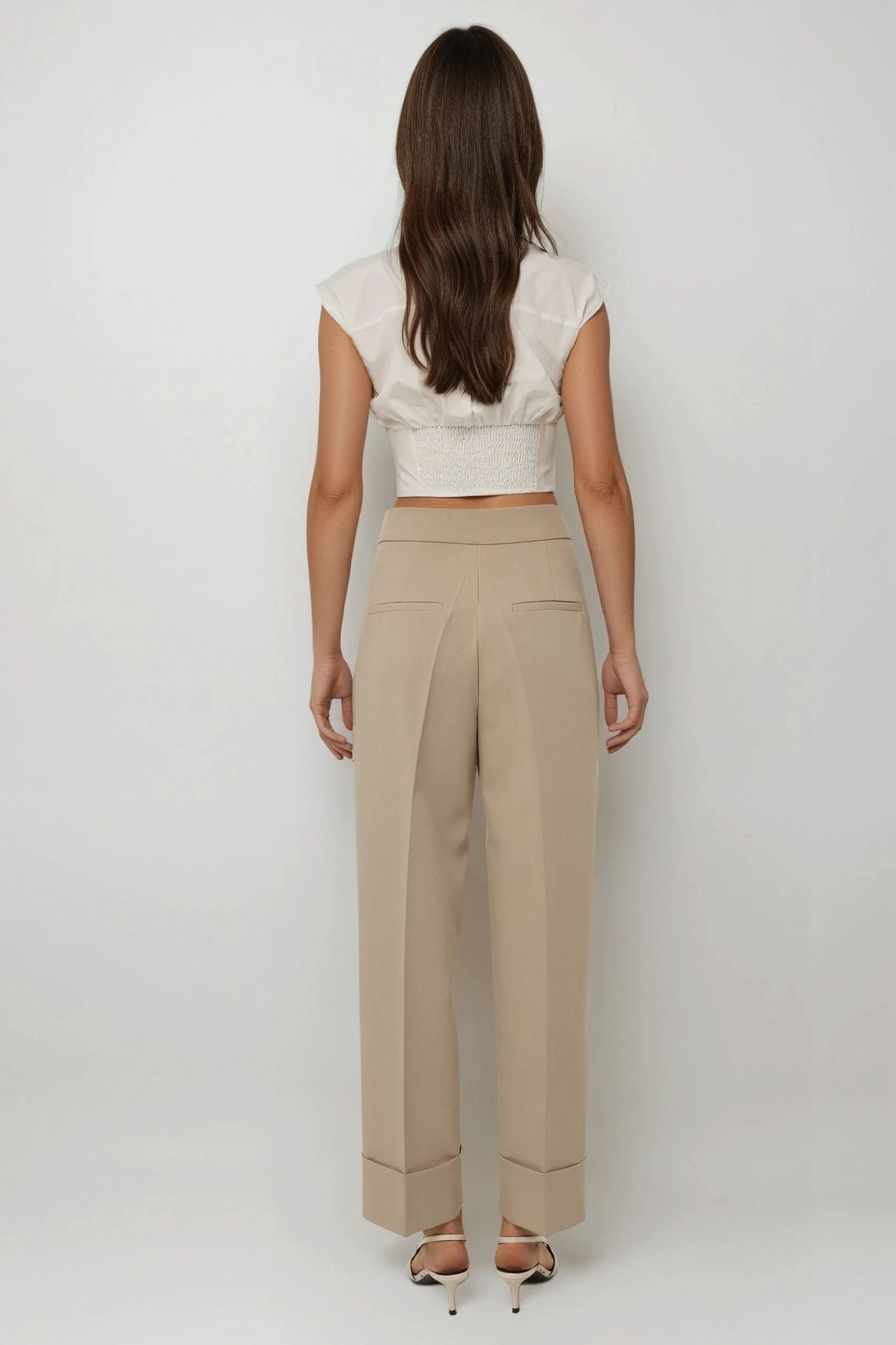 Exclusive Tailored Double Hem Carrot Pants