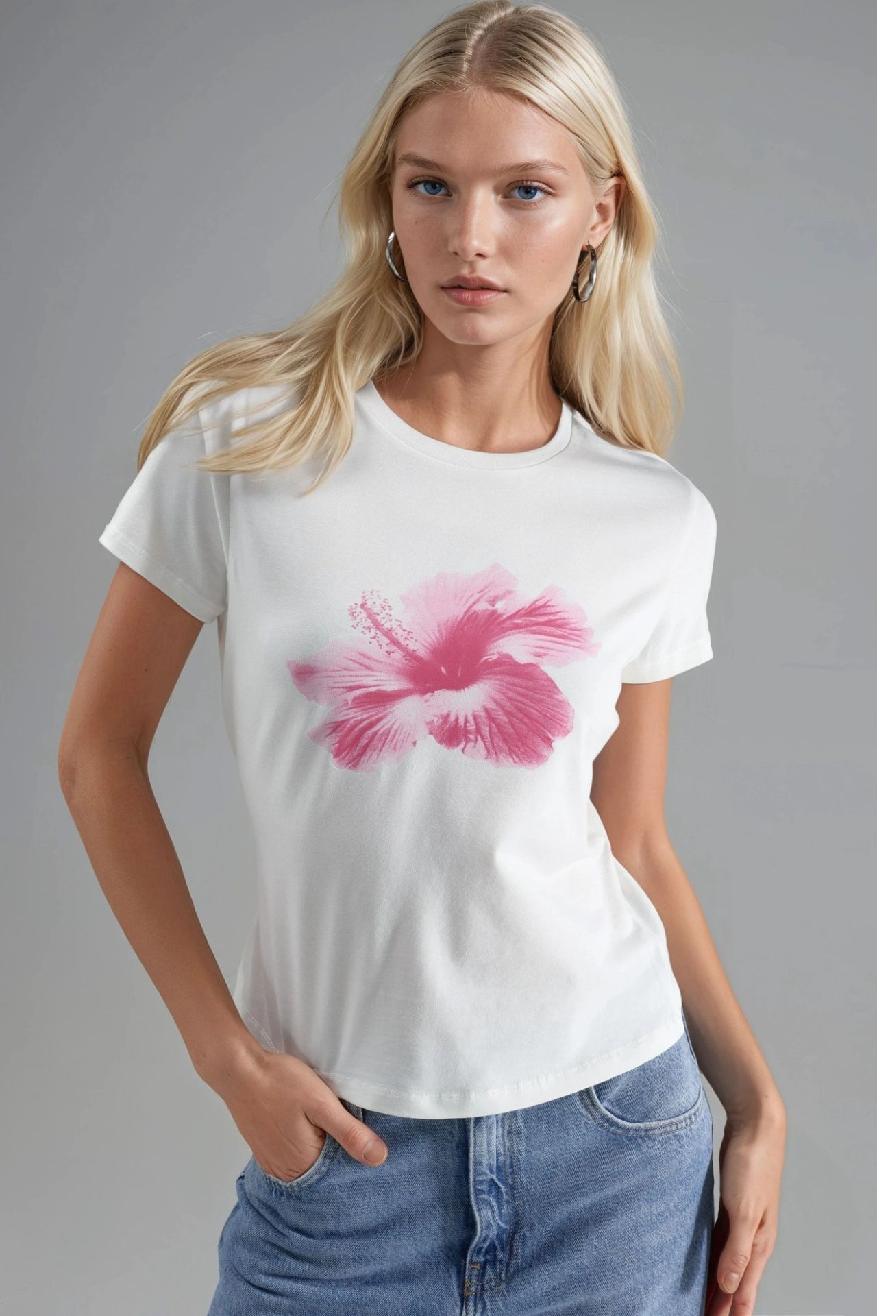 Patterned Fitted T-Shirt 1