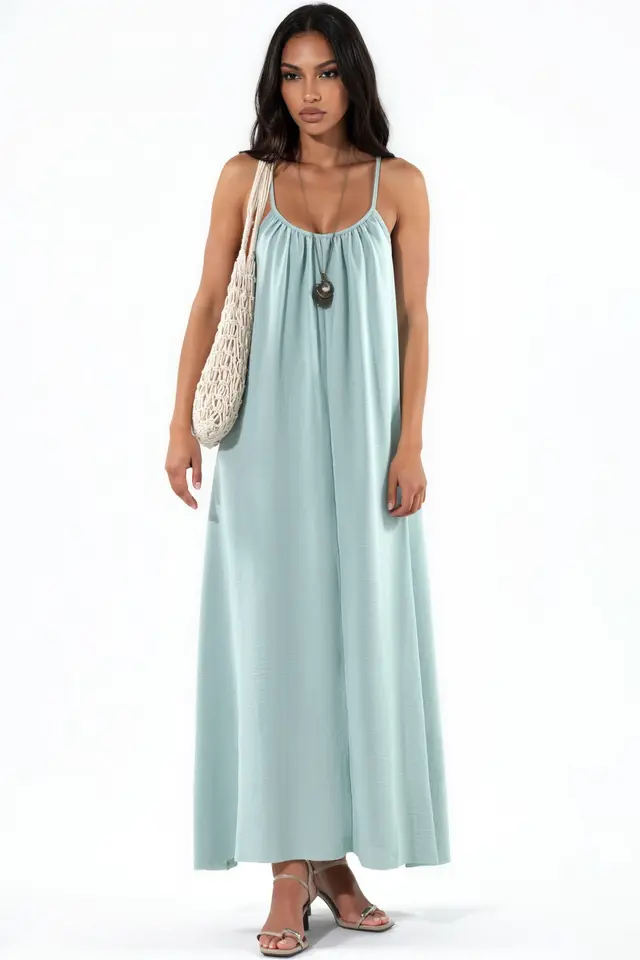 Relaxed Fit Maxi Woven Dress