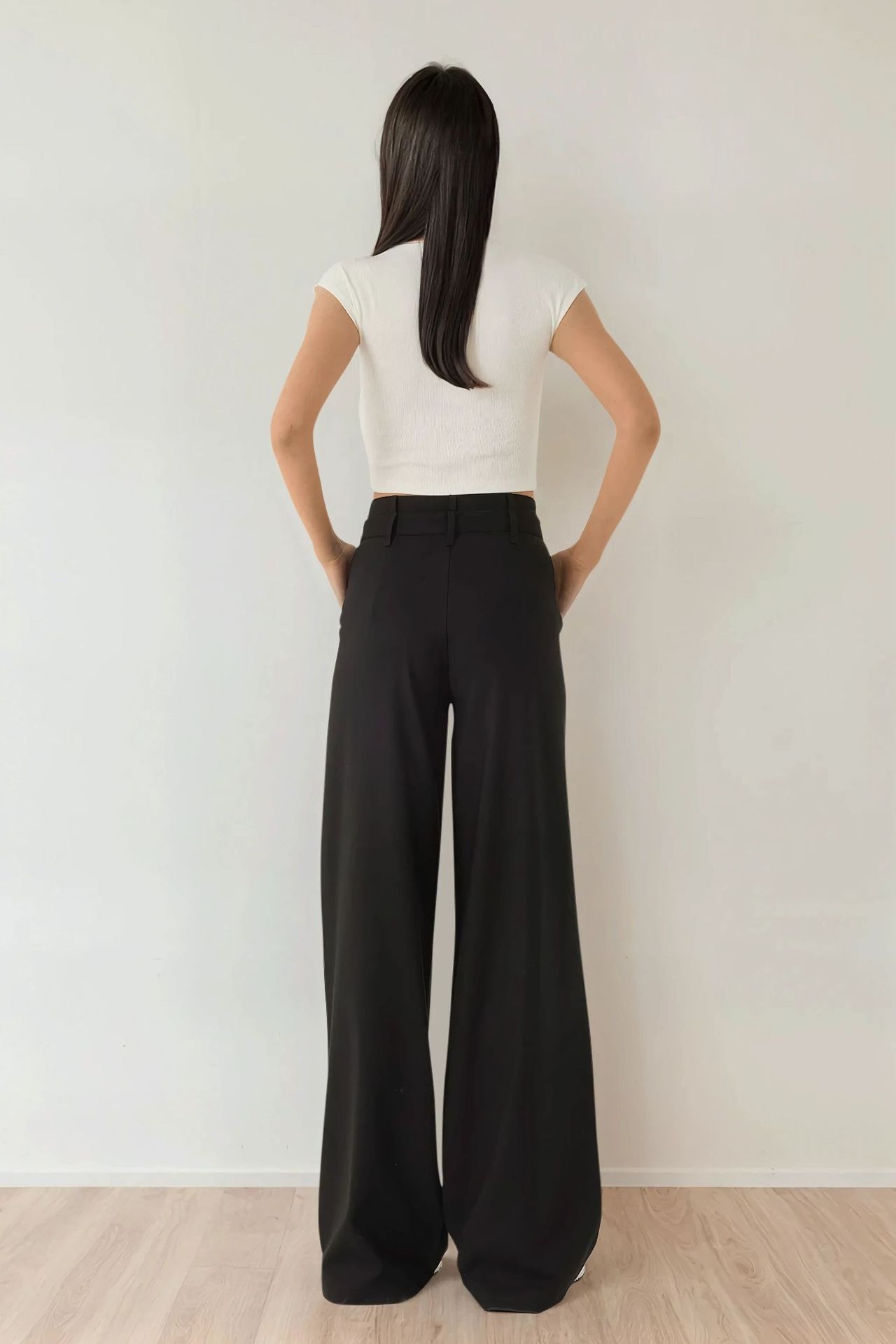 High Waist Pleated Palazzo Pants