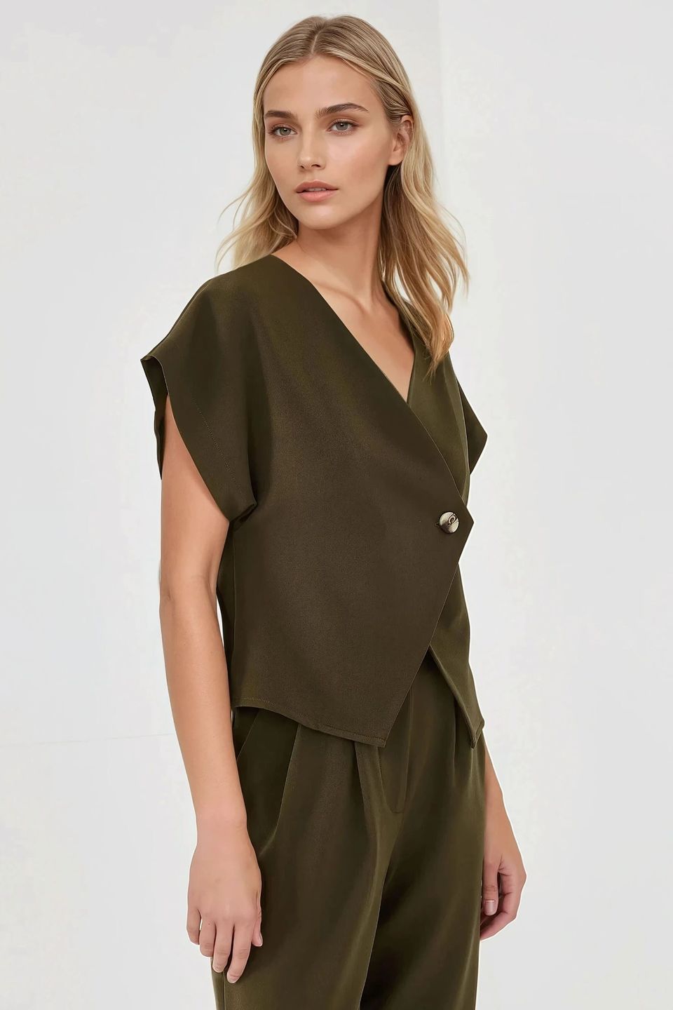 Fitted V-Neck Waistcoat