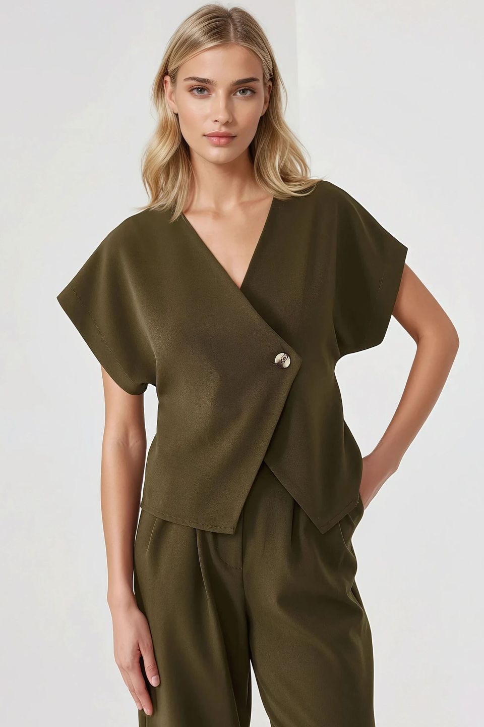 Fitted V-Neck Waistcoat