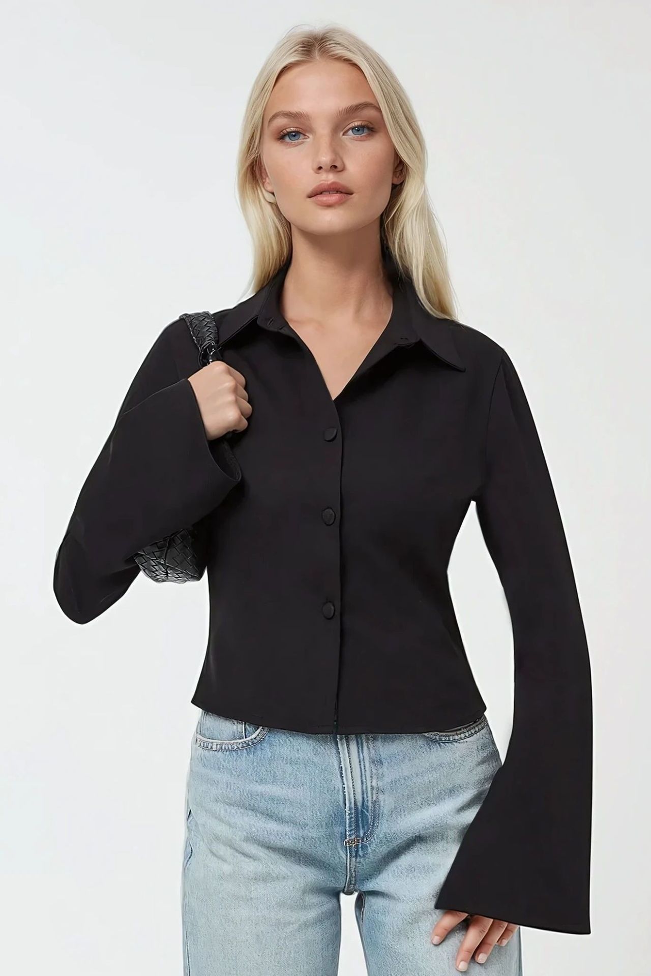 Fitted Long Sleeve Cotton Shirt 