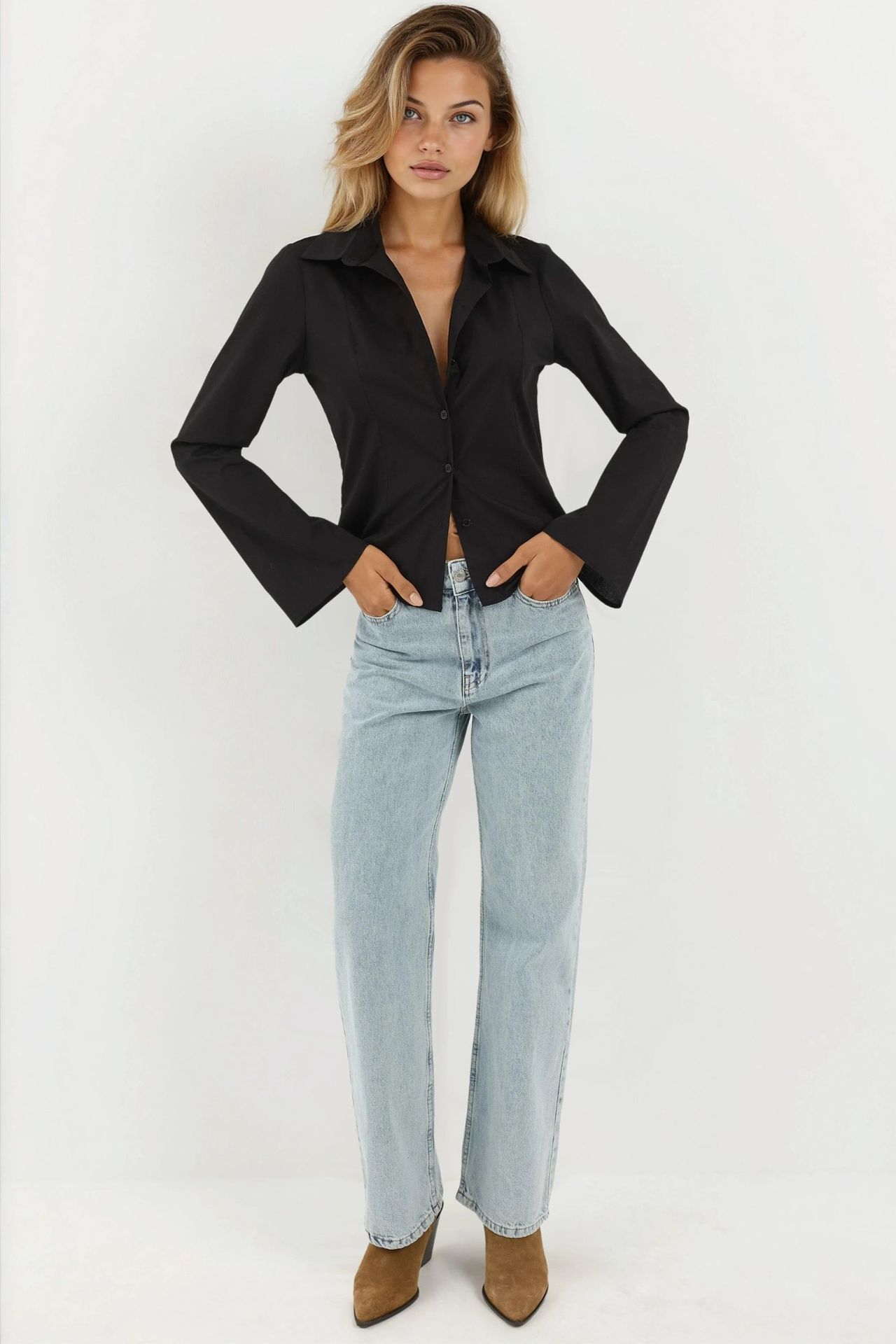 Fitted Long Sleeve Shirt  6