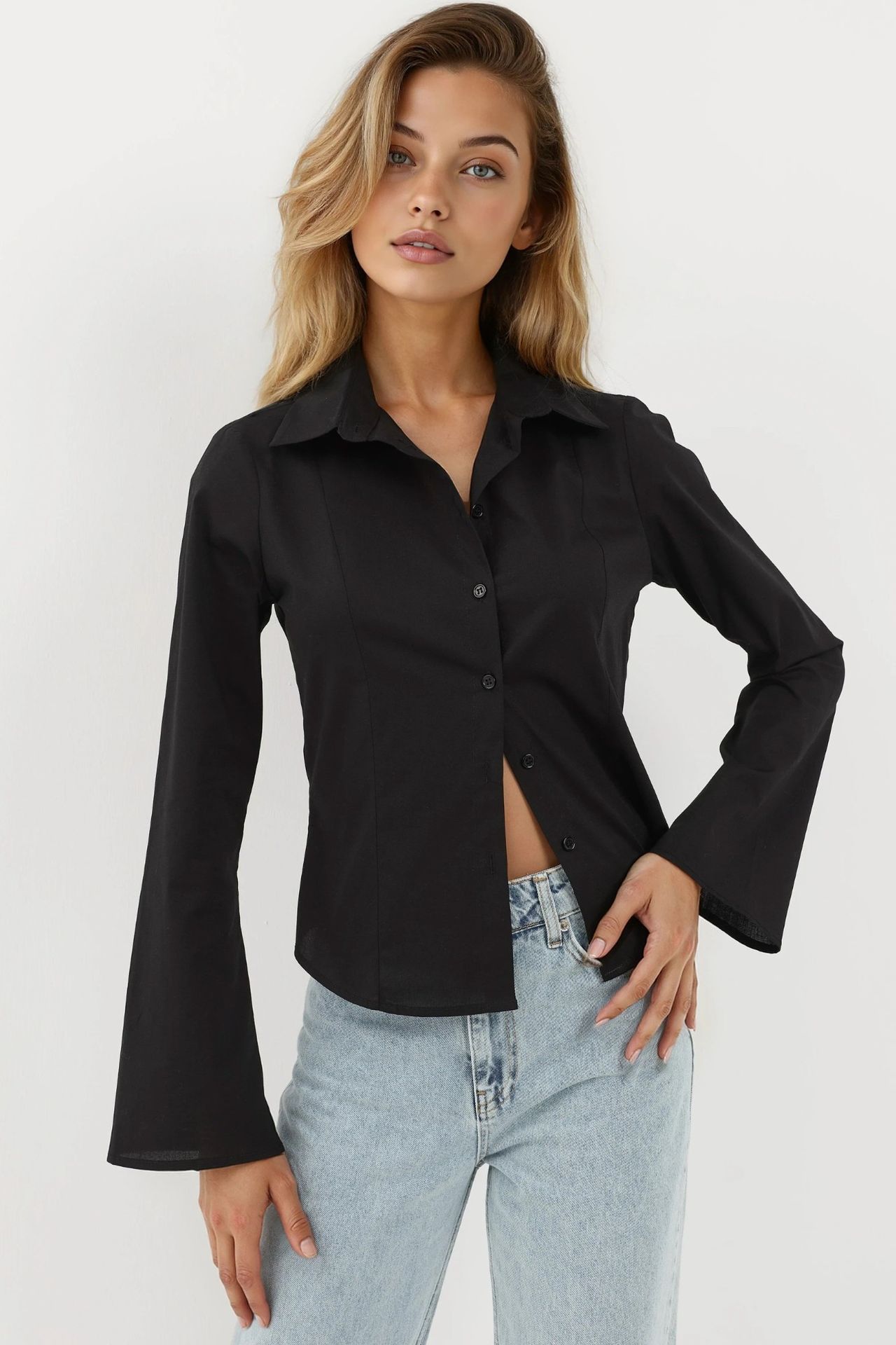 Fitted Long Sleeve Shirt  5