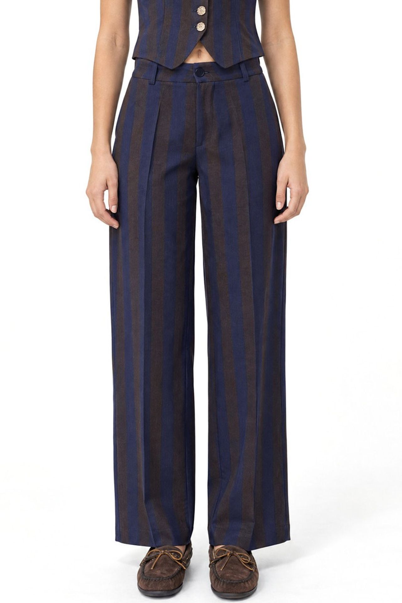 Striped Straight Leg Pants 2