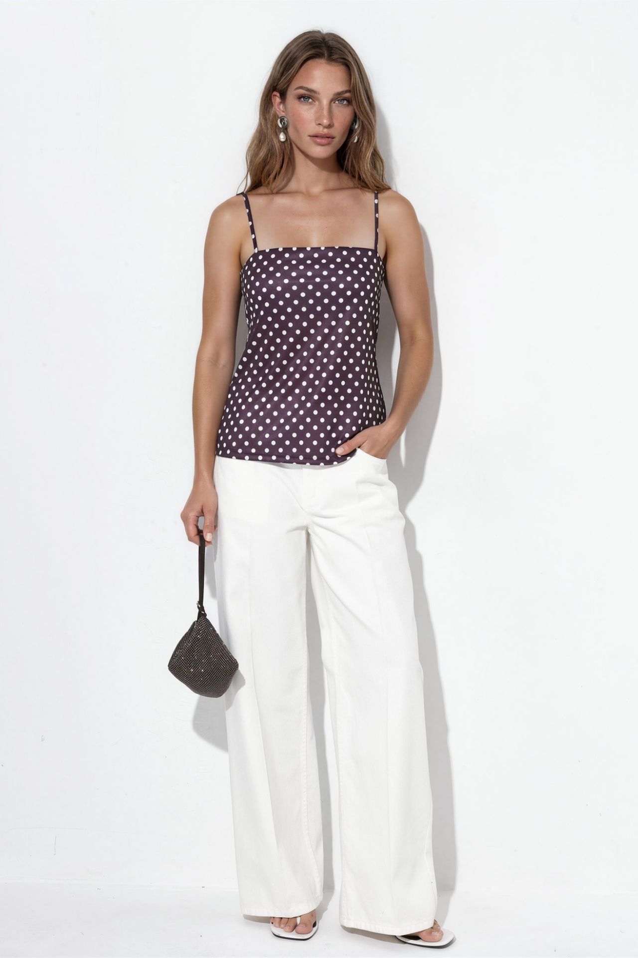 Square Collar Polka Dot Blouse 2