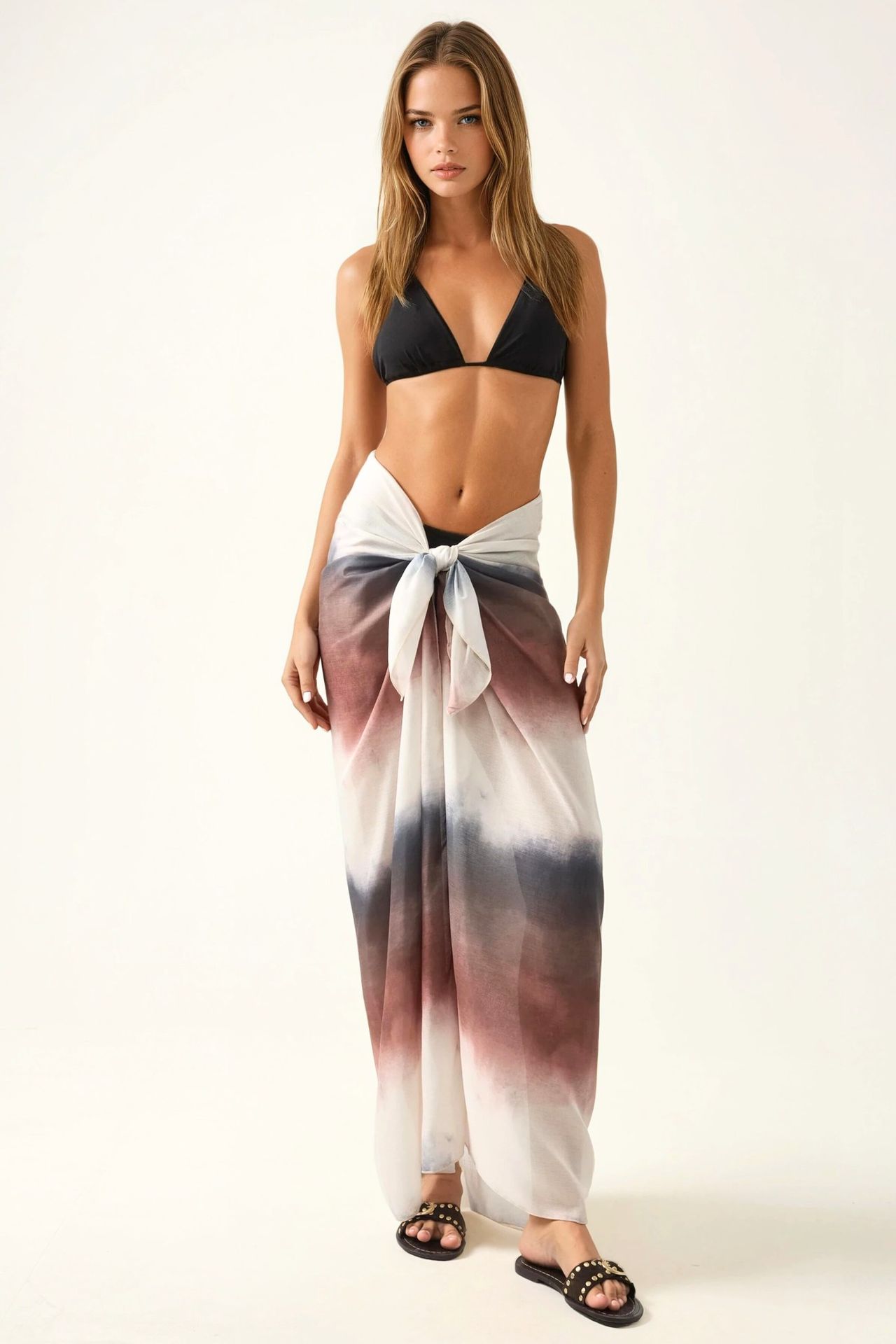 Long Printed Beach Cover-Up